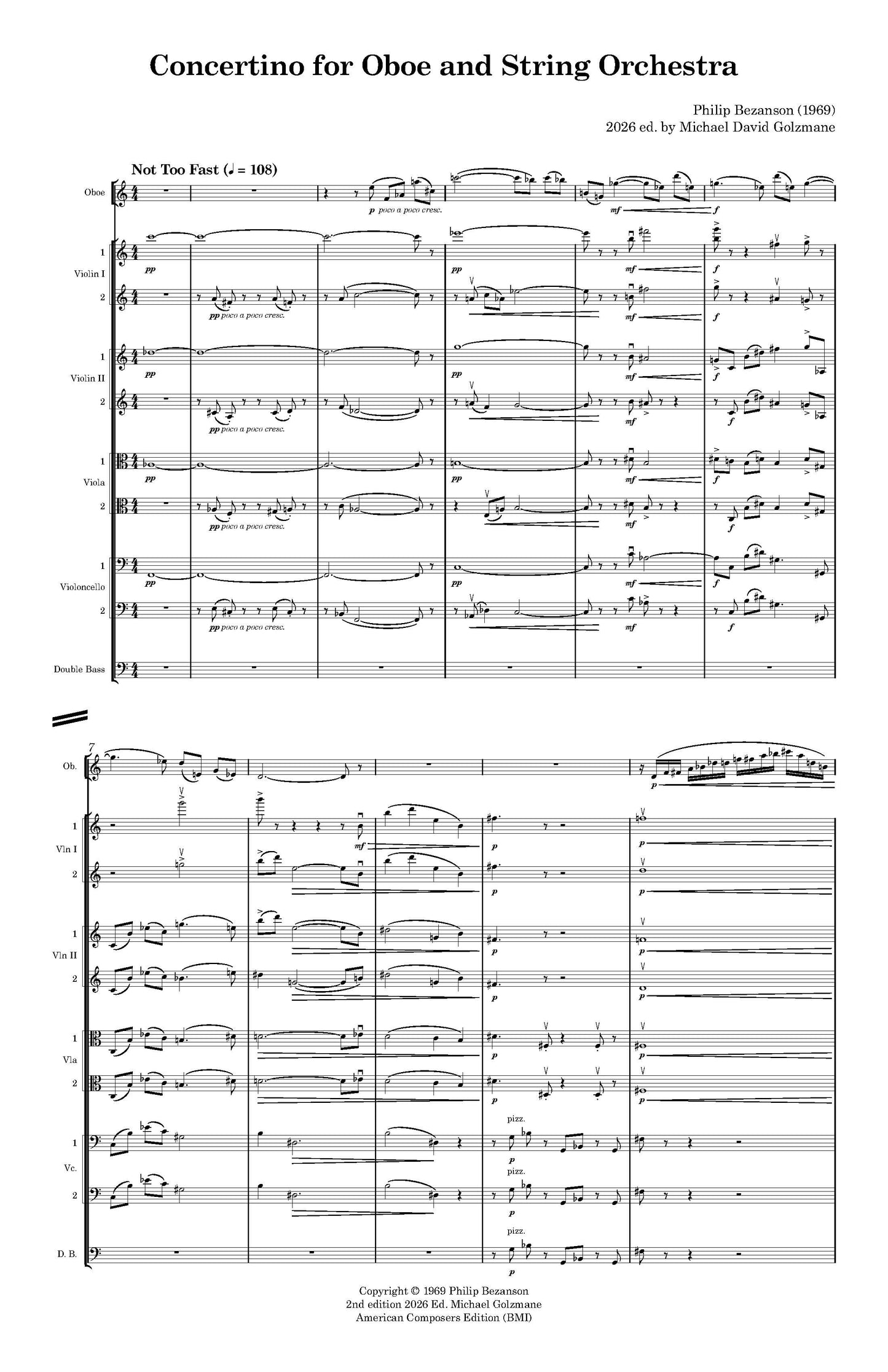 Concertino for Oboe and String Orchestra