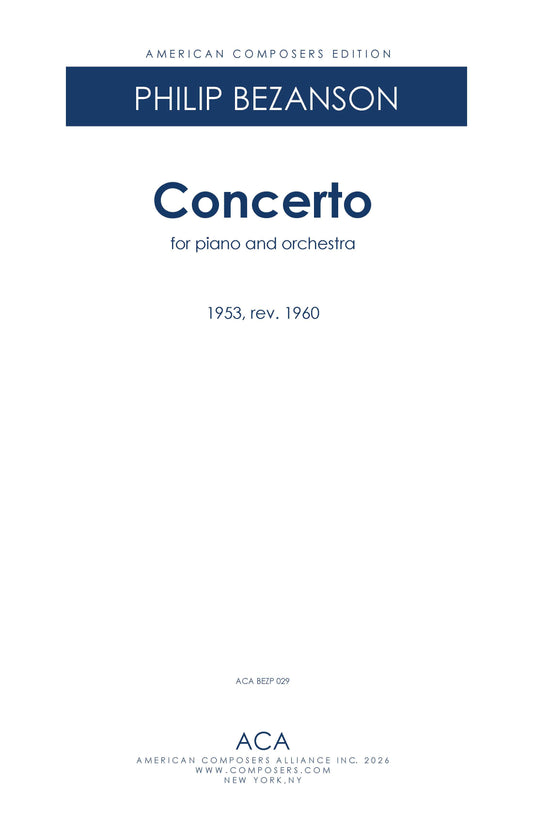 Concerto for Piano and Orchestra