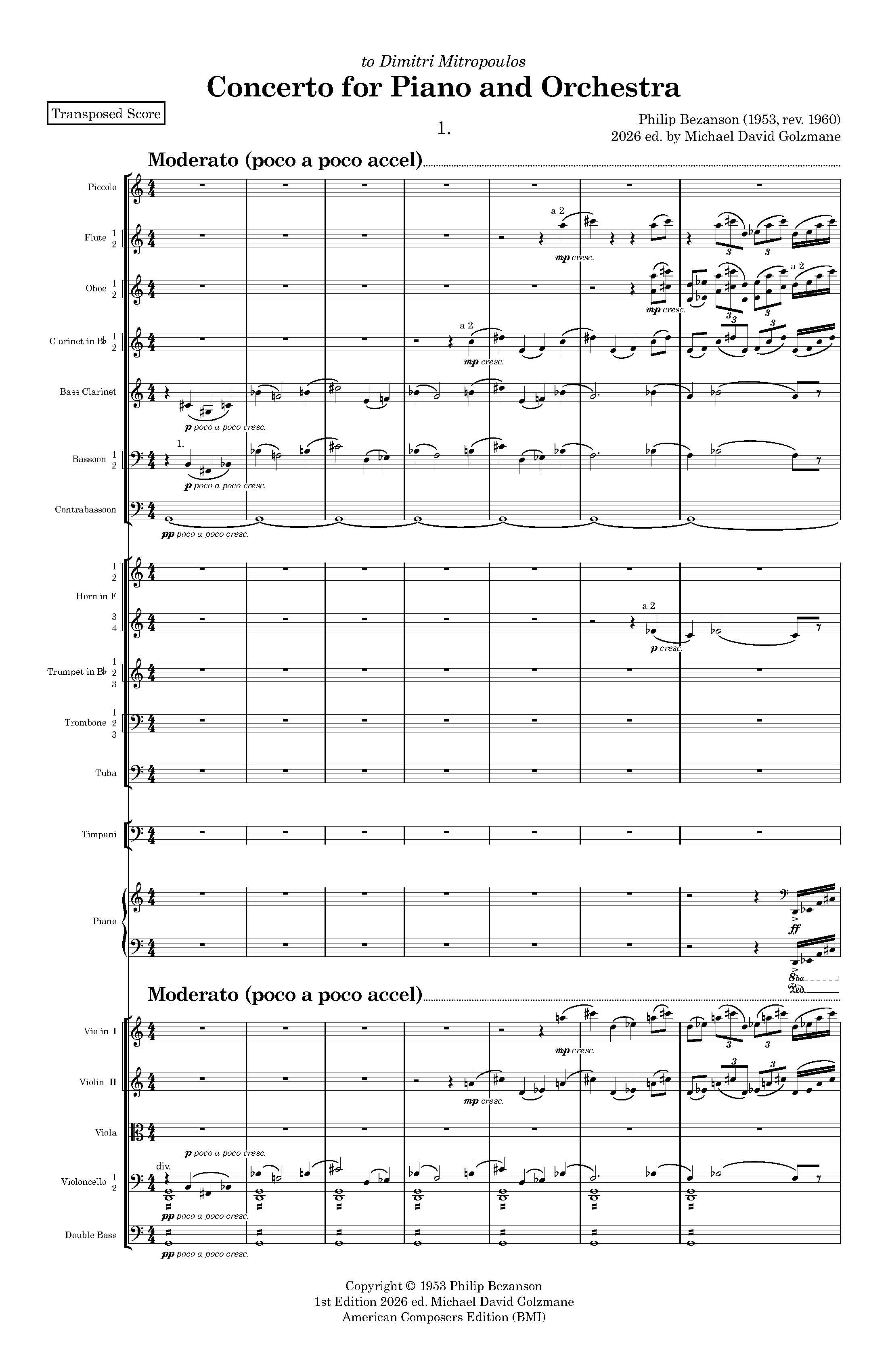 Concerto for Piano and Orchestra – American Composers Alliance