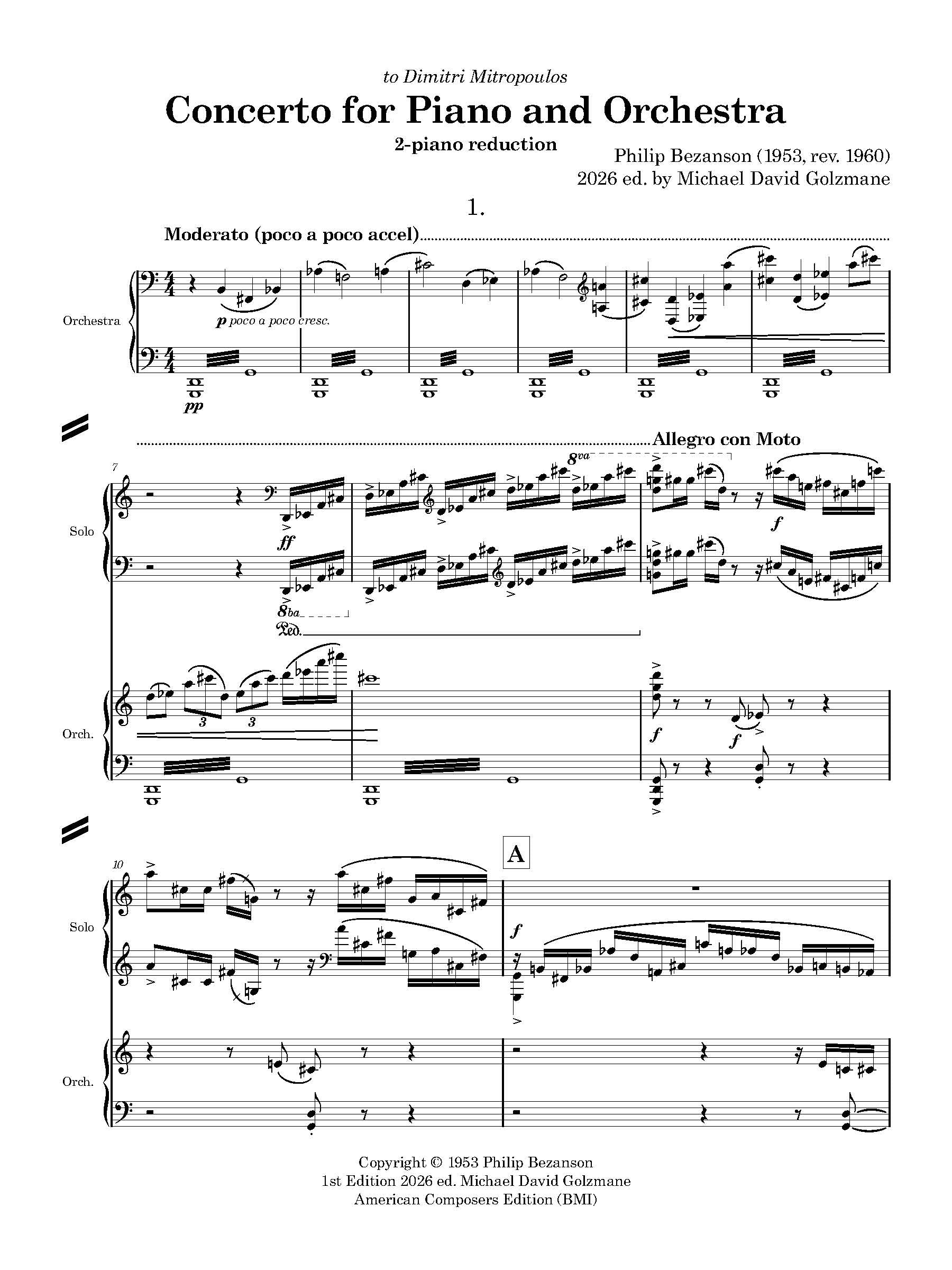 Concerto for Piano and Orchestra – American Composers Alliance
