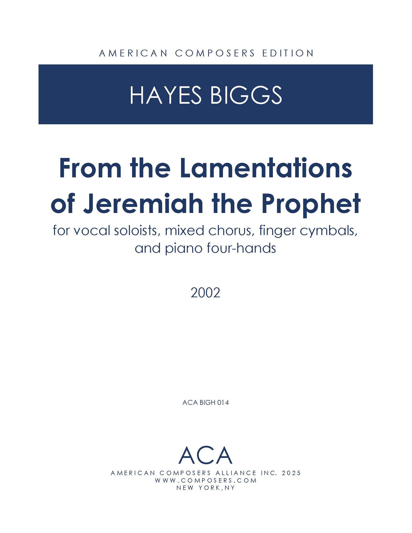 From the Lamentations of Jeremiah the Prophet