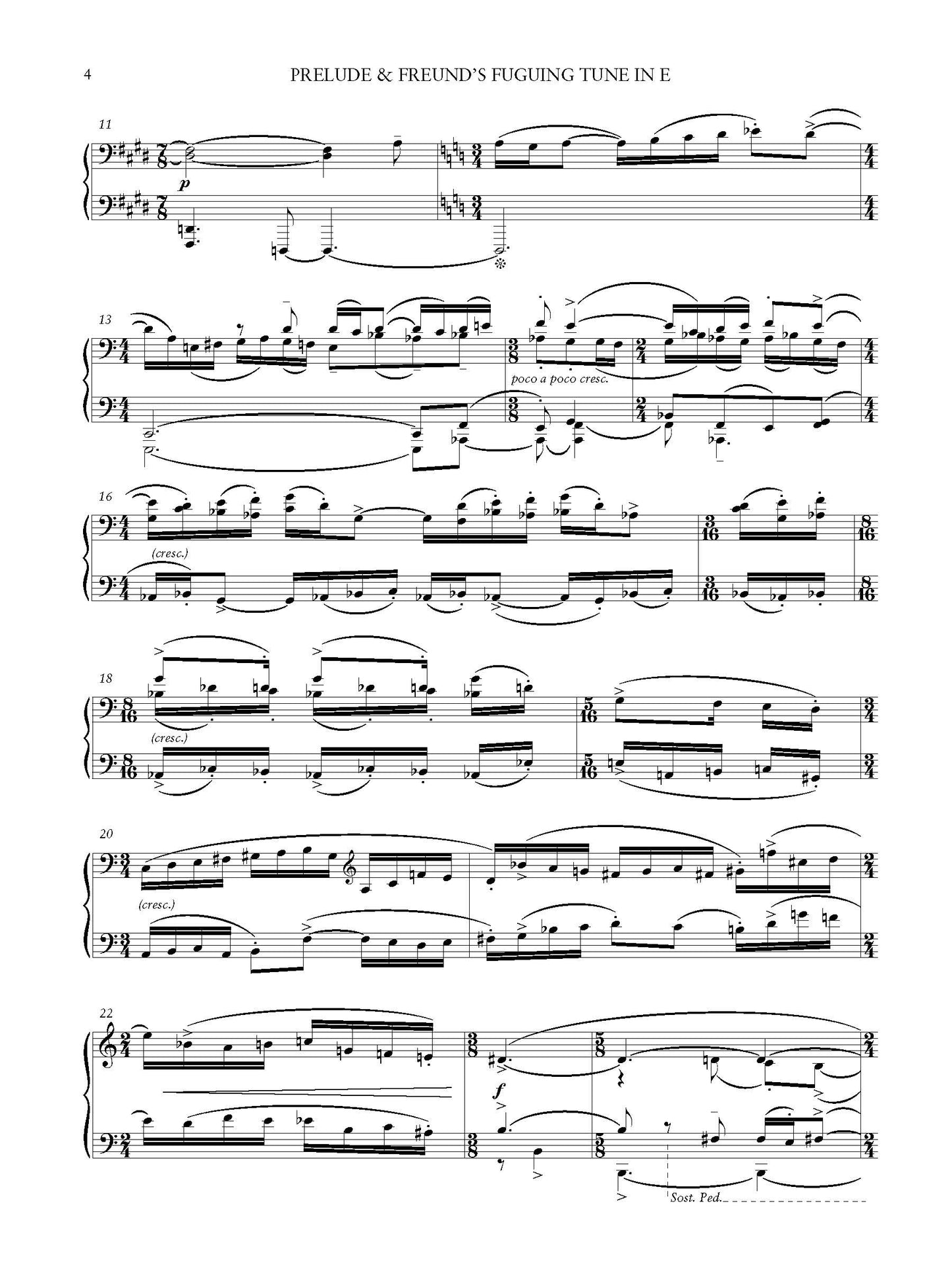 Prelude & Freund’s Fuguing Tune in E