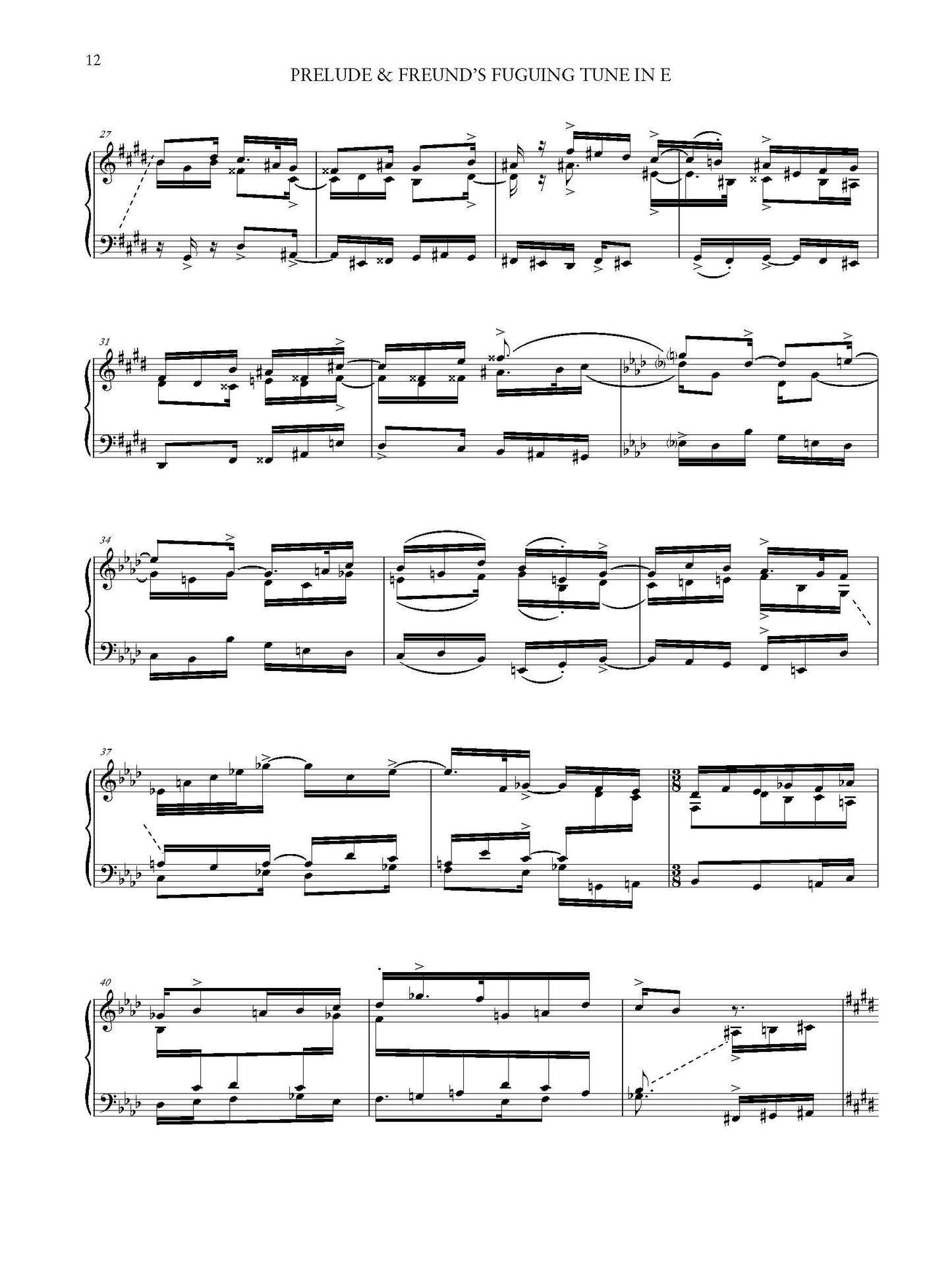 Prelude & Freund’s Fuguing Tune in E