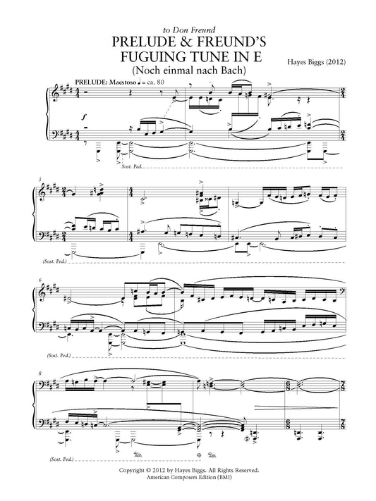 Prelude & Freund’s Fuguing Tune in E