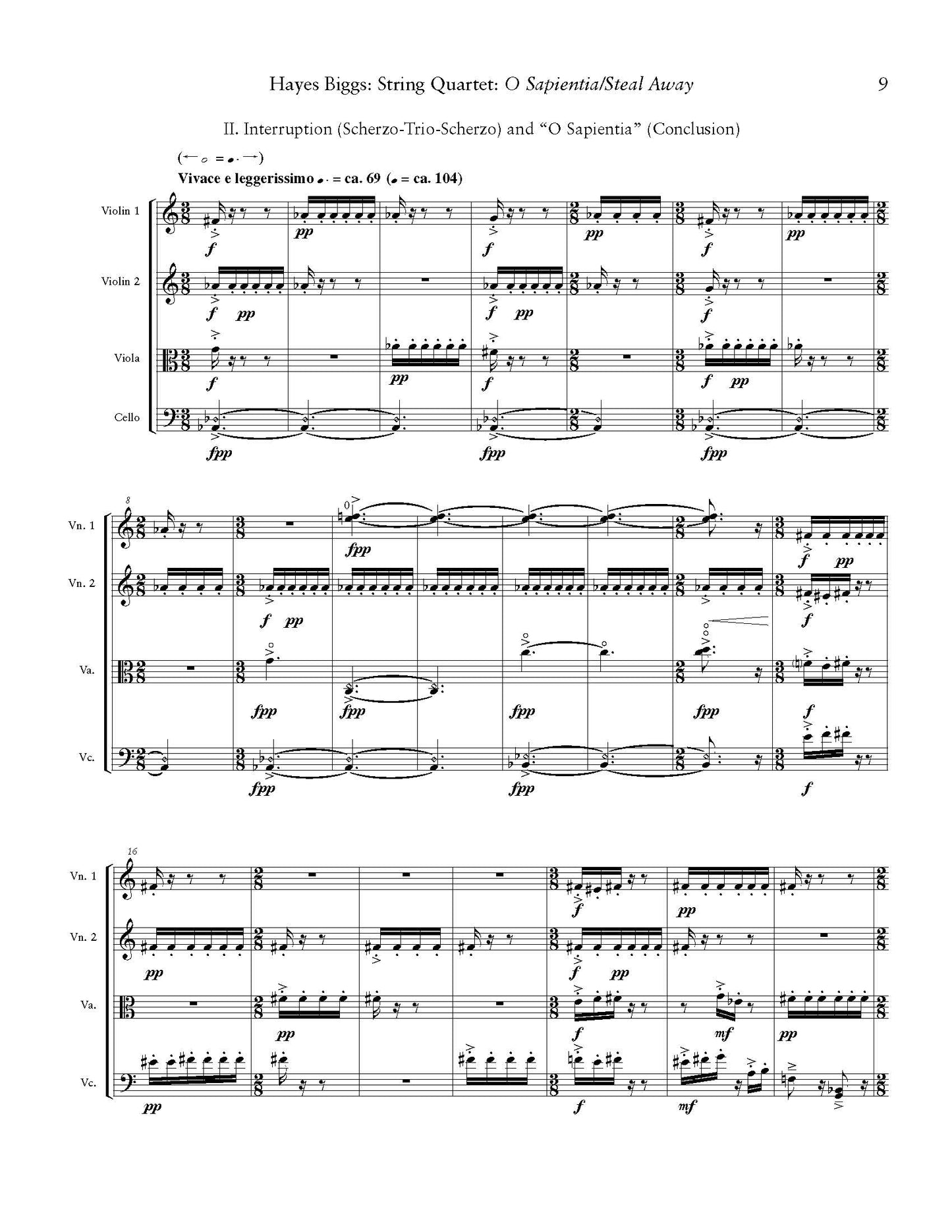 String Quartet: "O Sapientia/Steal Away"