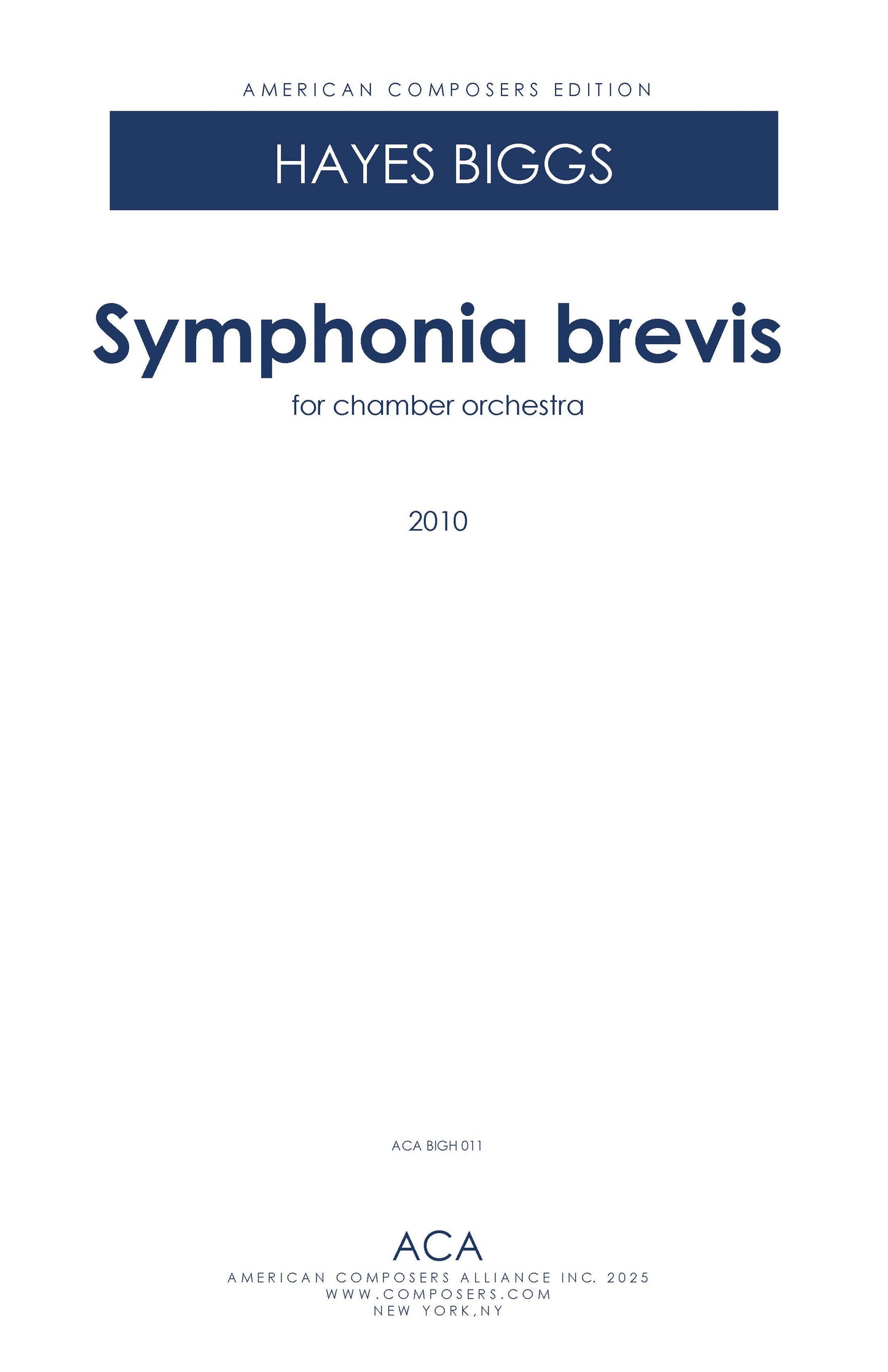 Symphonia brevis