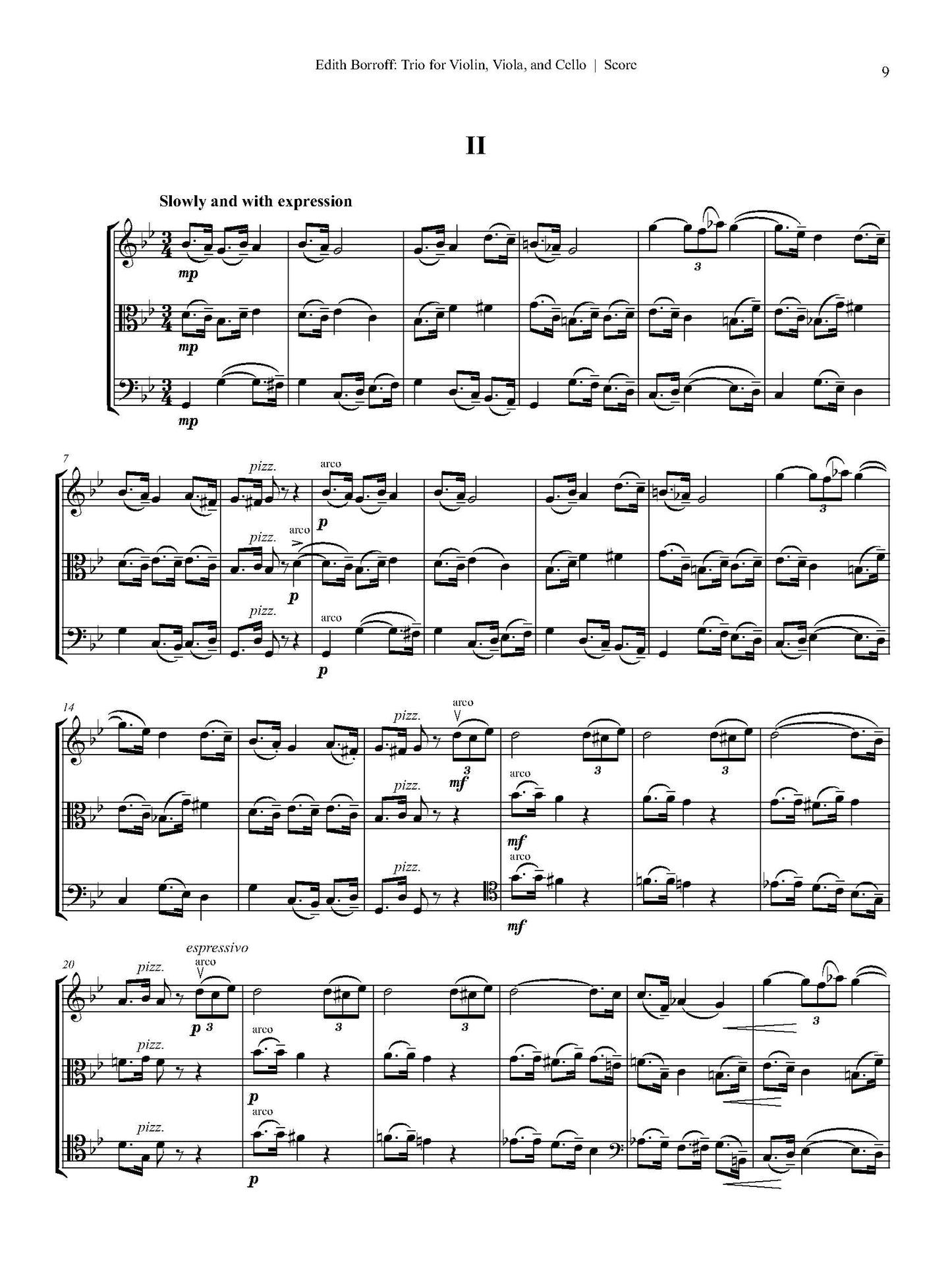 TRIO FOR VIOLIN, VIOLA, AND CELLO