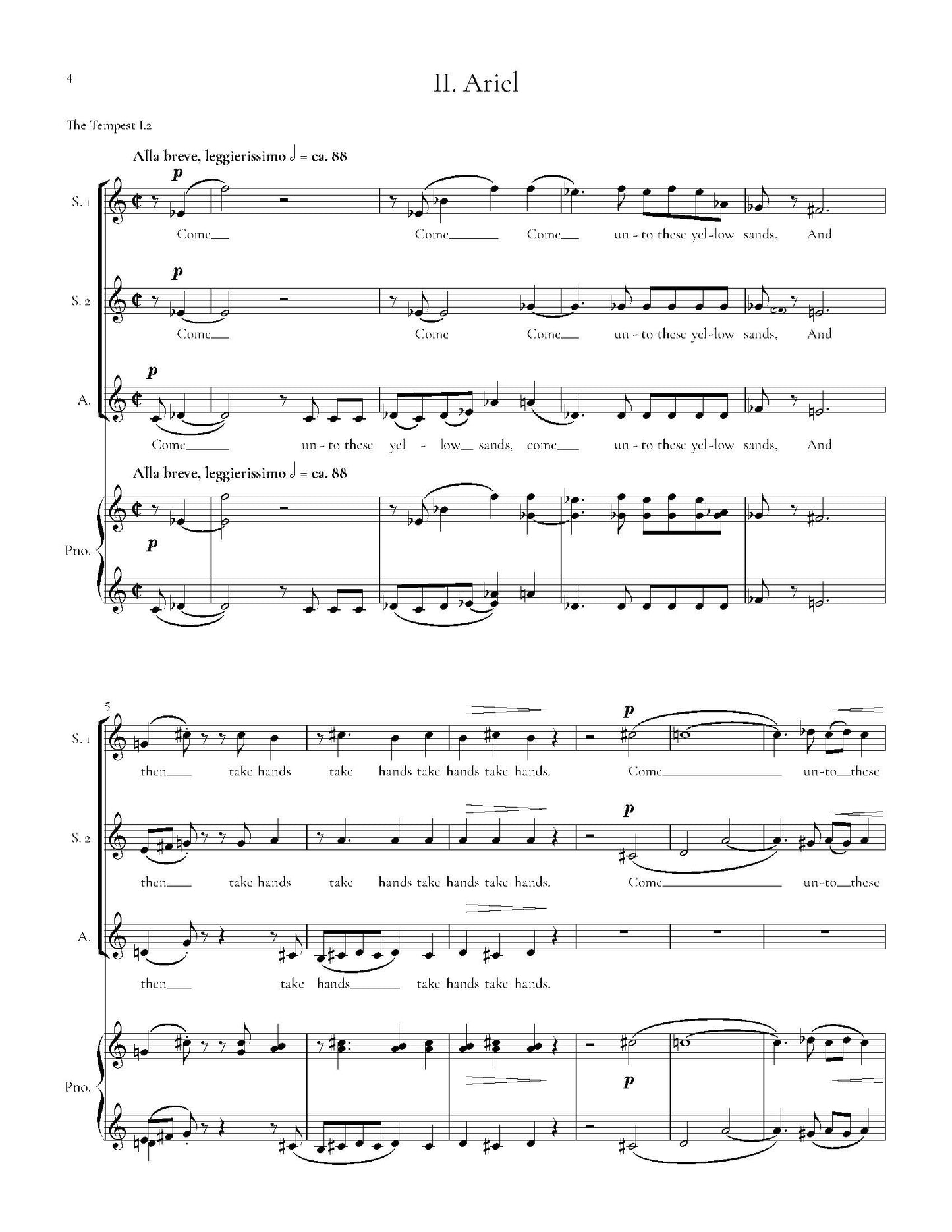 Three Songs from Shakespeare