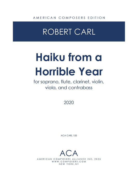 Haiku from a Horrible Year