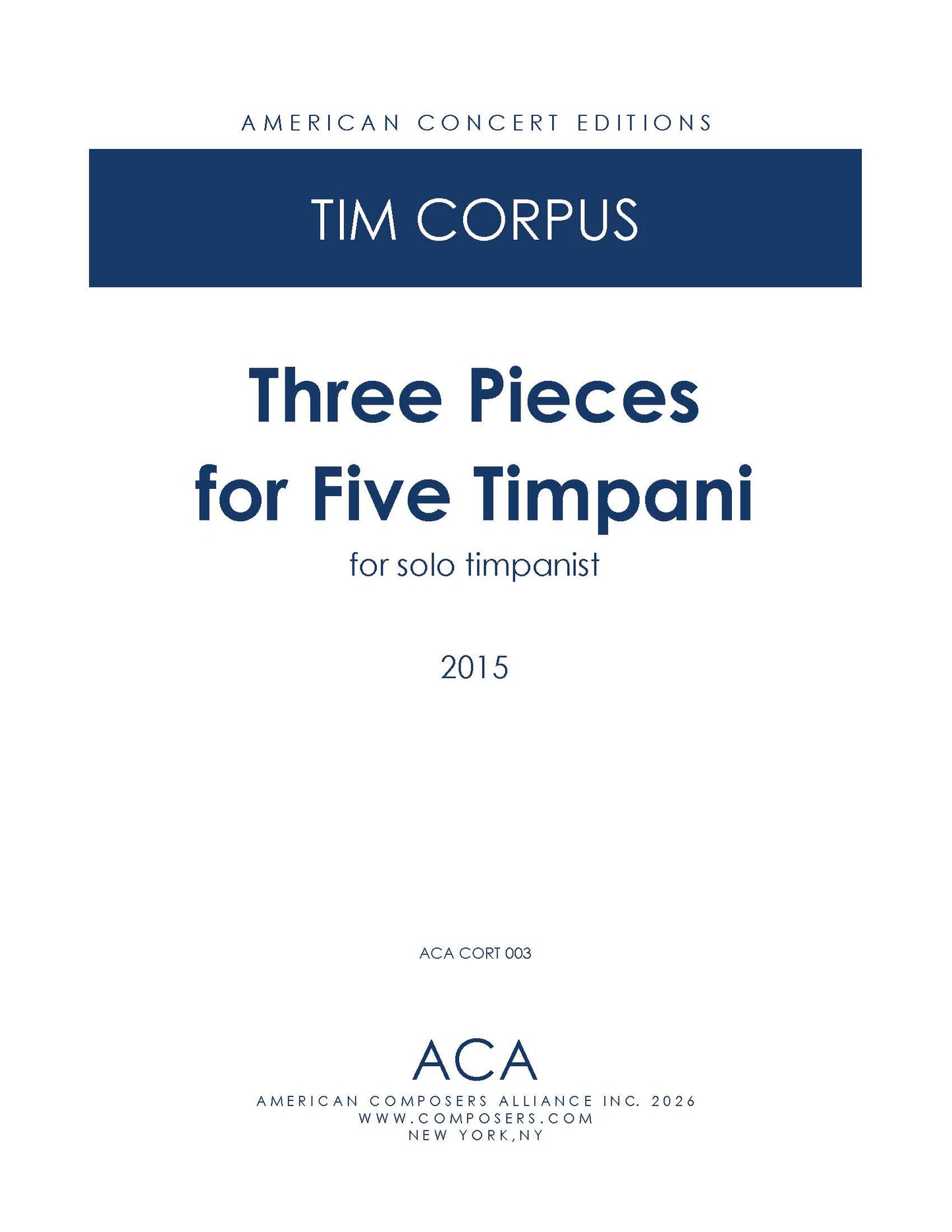 Three Pieces for Five Timpani