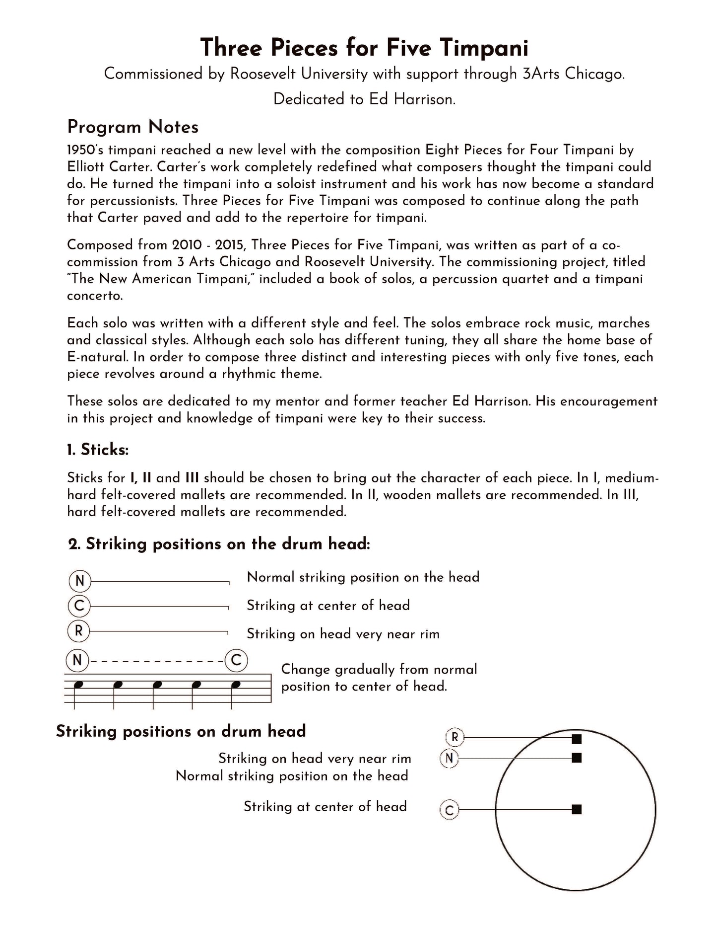 Three Pieces for Five Timpani