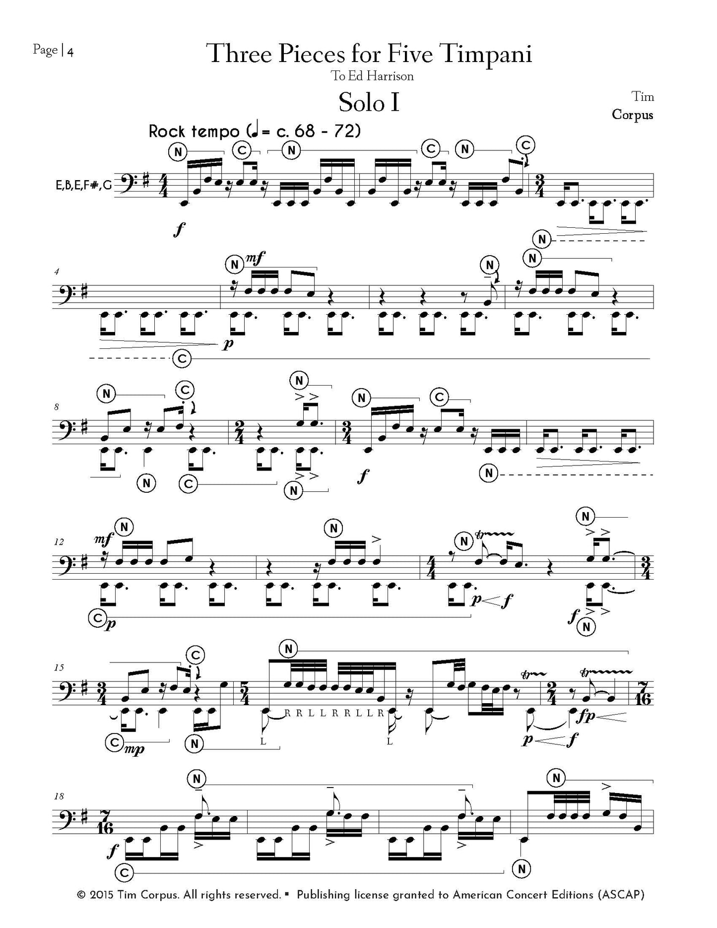 Three Pieces for Five Timpani