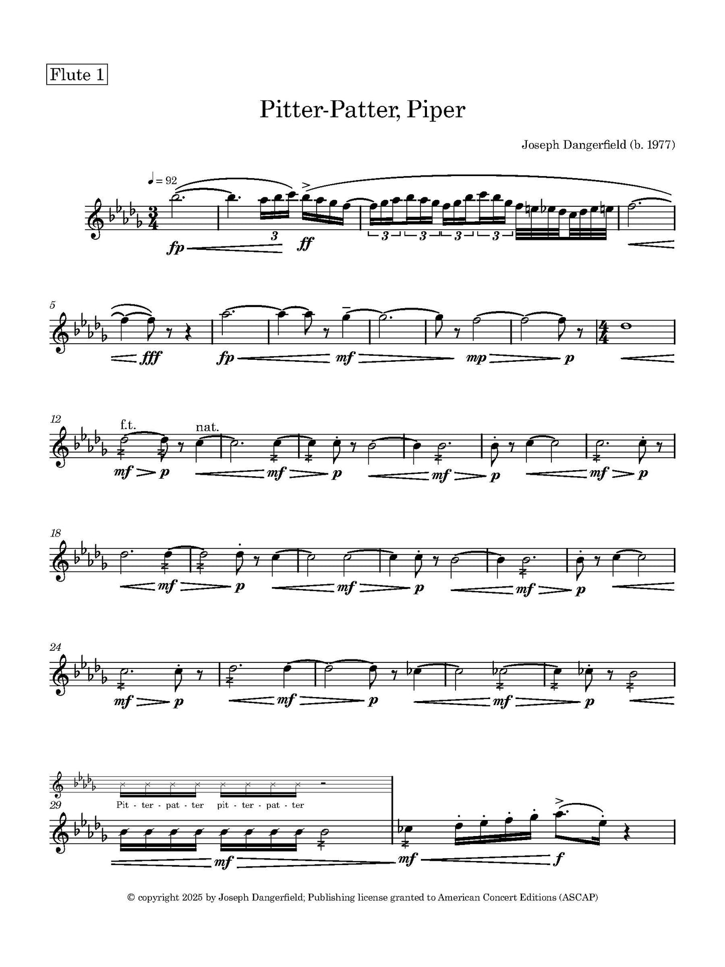 Pitter-Patter, Piper