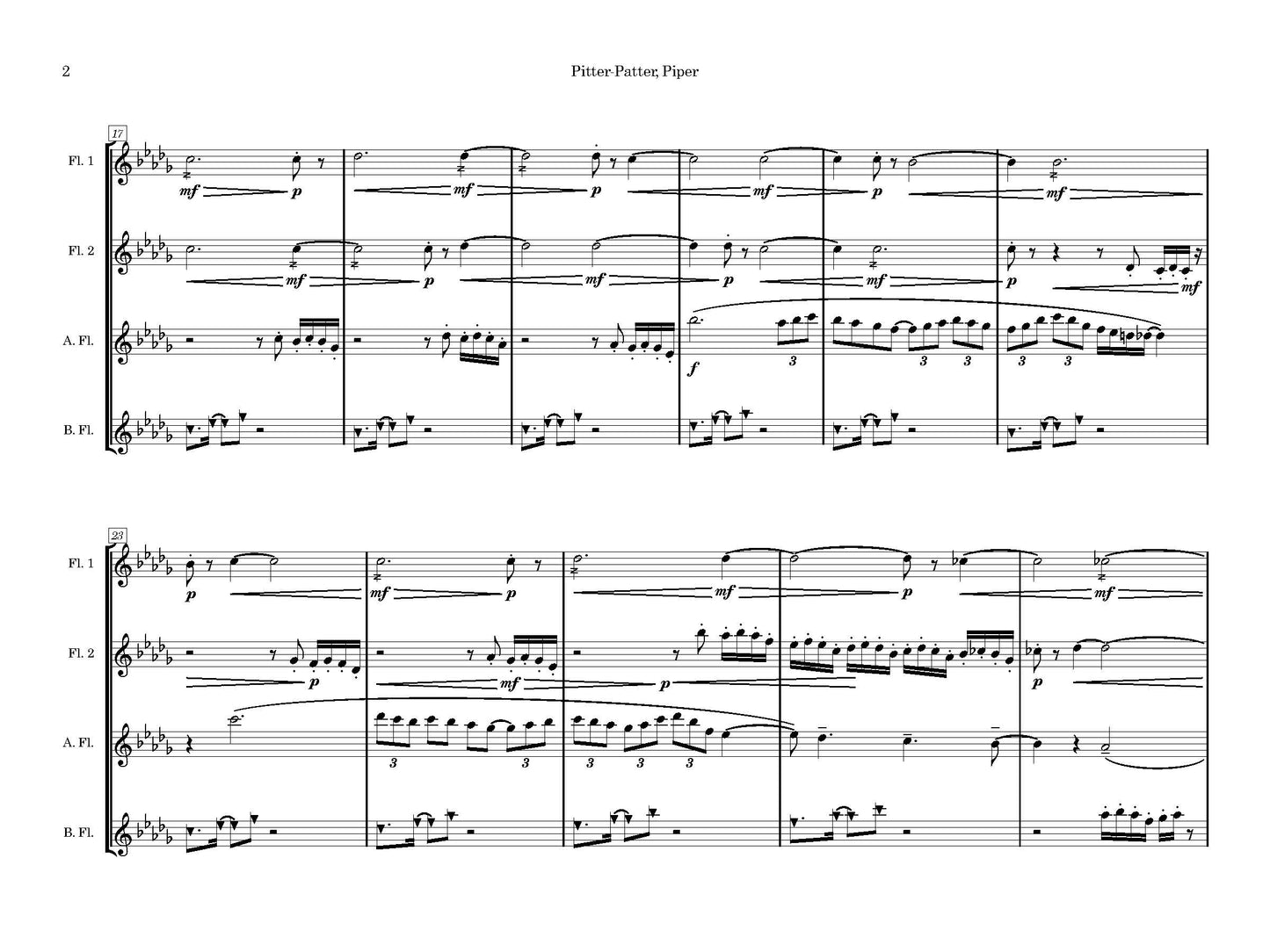 Pitter-Patter, Piper