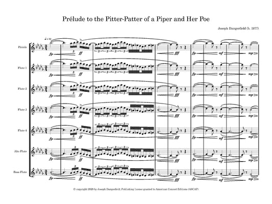 Prélude to the Pitter-Patter of a Piper and Her Poe - For 7 Flutes