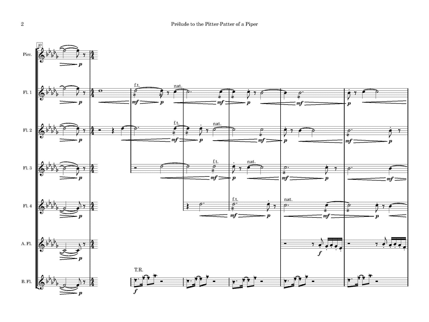 Prélude to the Pitter-Patter of a Piper