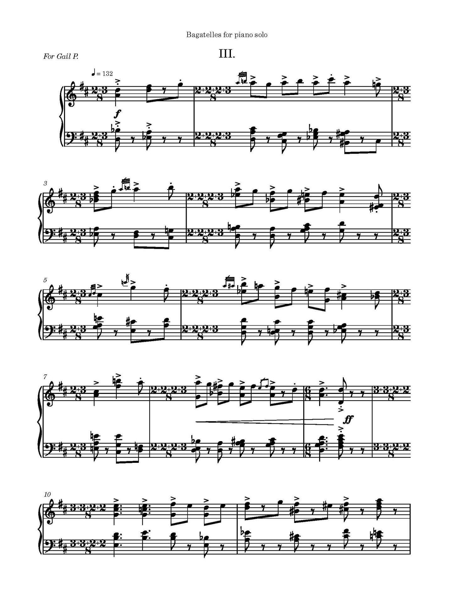 Bagatelles for Piano Solo