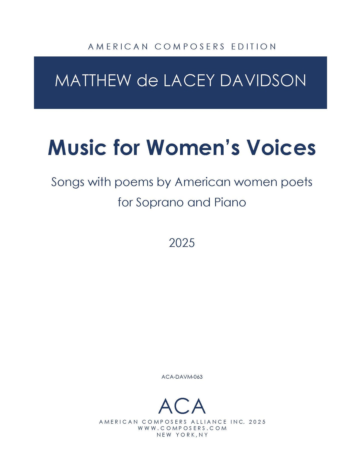 Music for Women's Voices