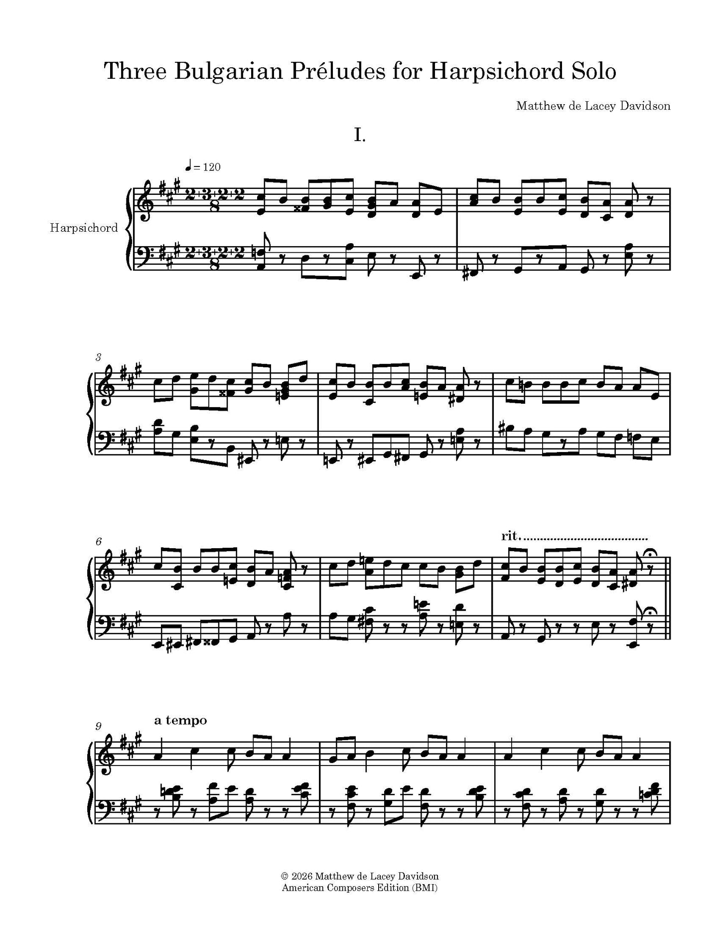 Three Bulgarian Préludes