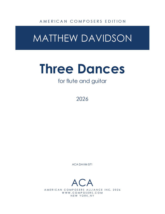 Three Dances for Flute and Guitar