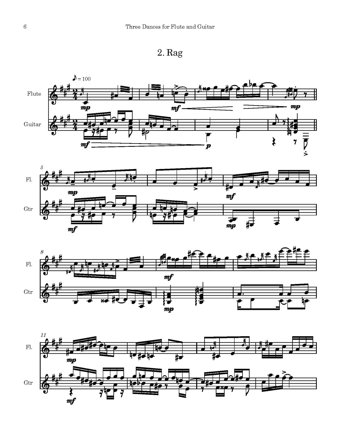 Three Dances for Flute and Guitar