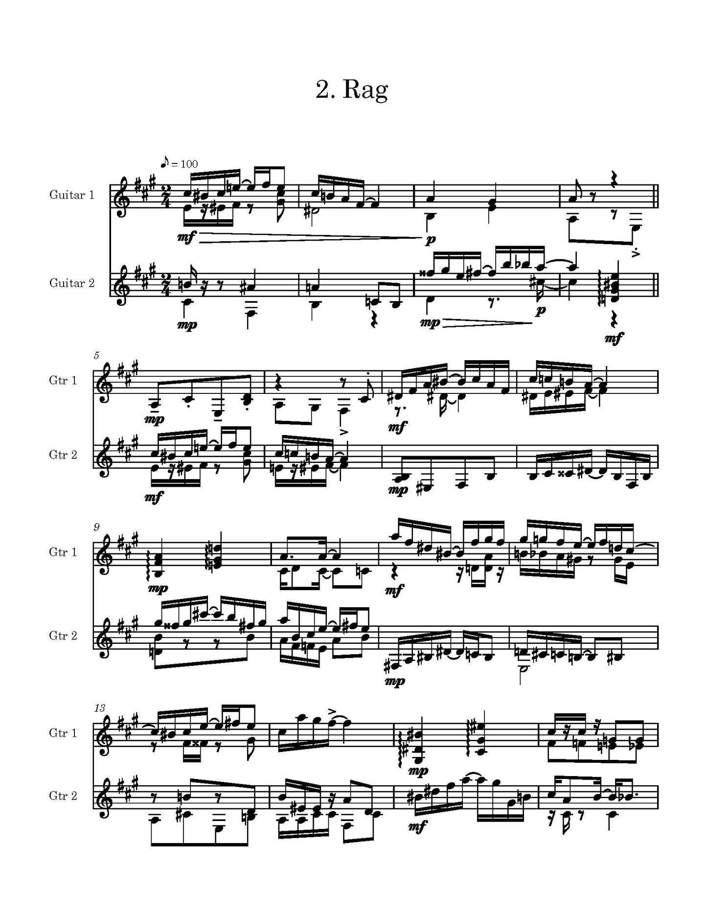 Three Dances for Two Guitars