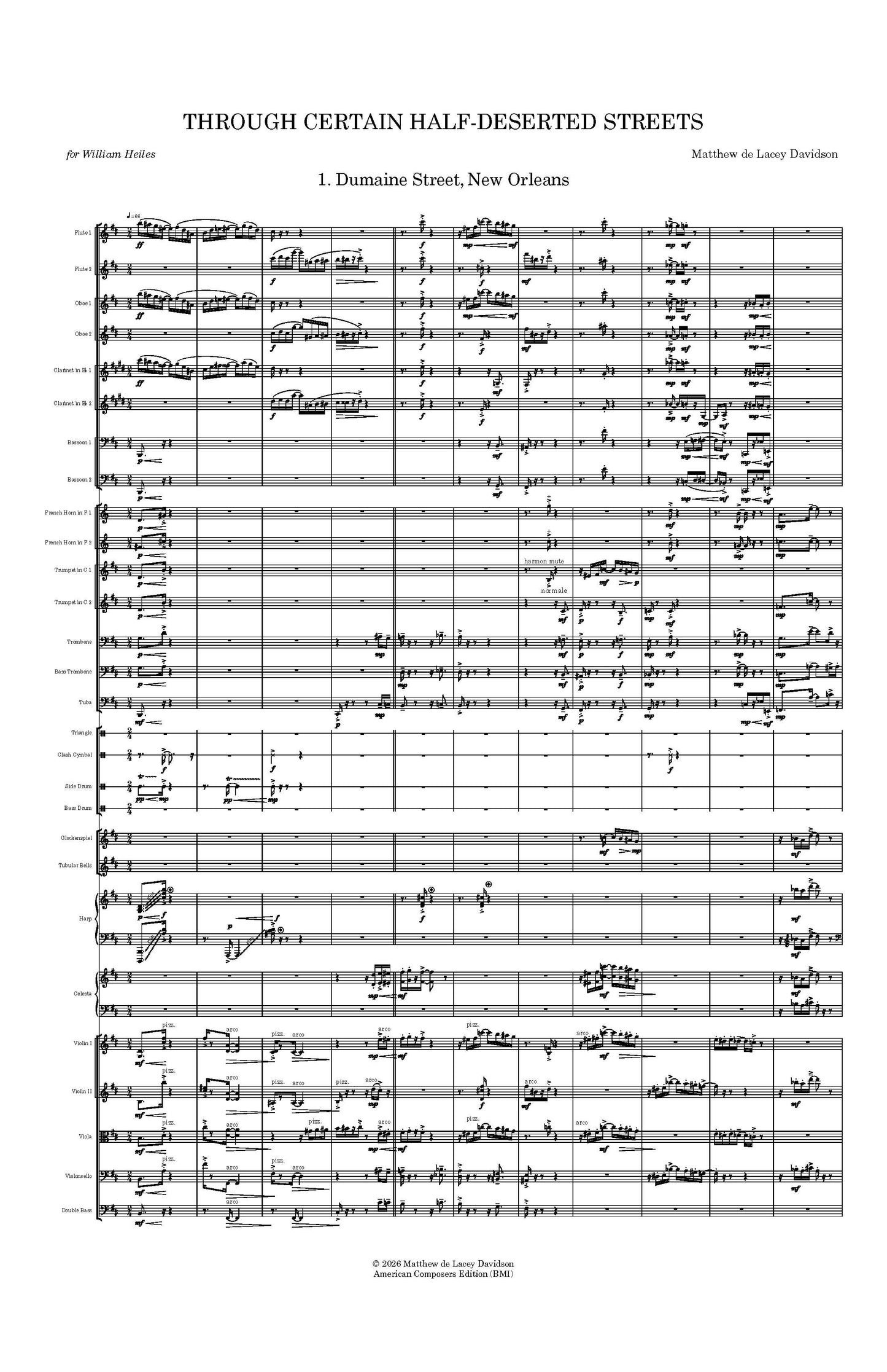 Through Certain Half-Deserted Streets - for Orchestra