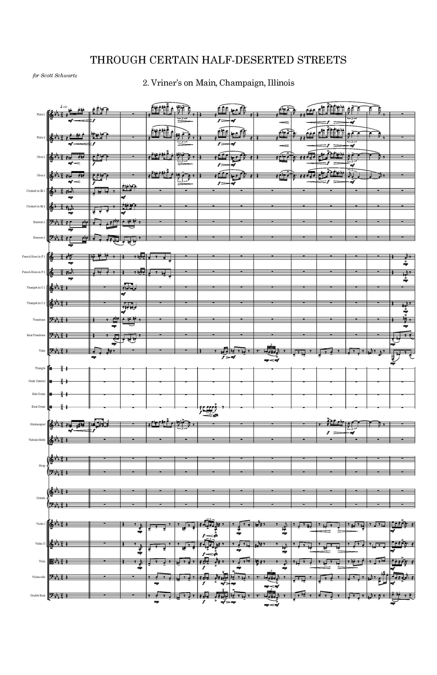 Through Certain Half-Deserted Streets - for Orchestra