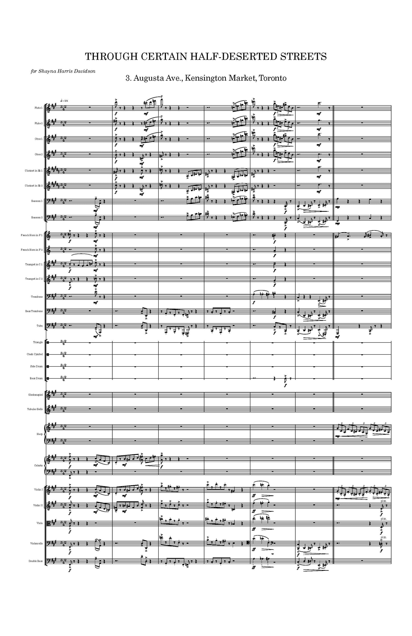 Through Certain Half-Deserted Streets - for Orchestra