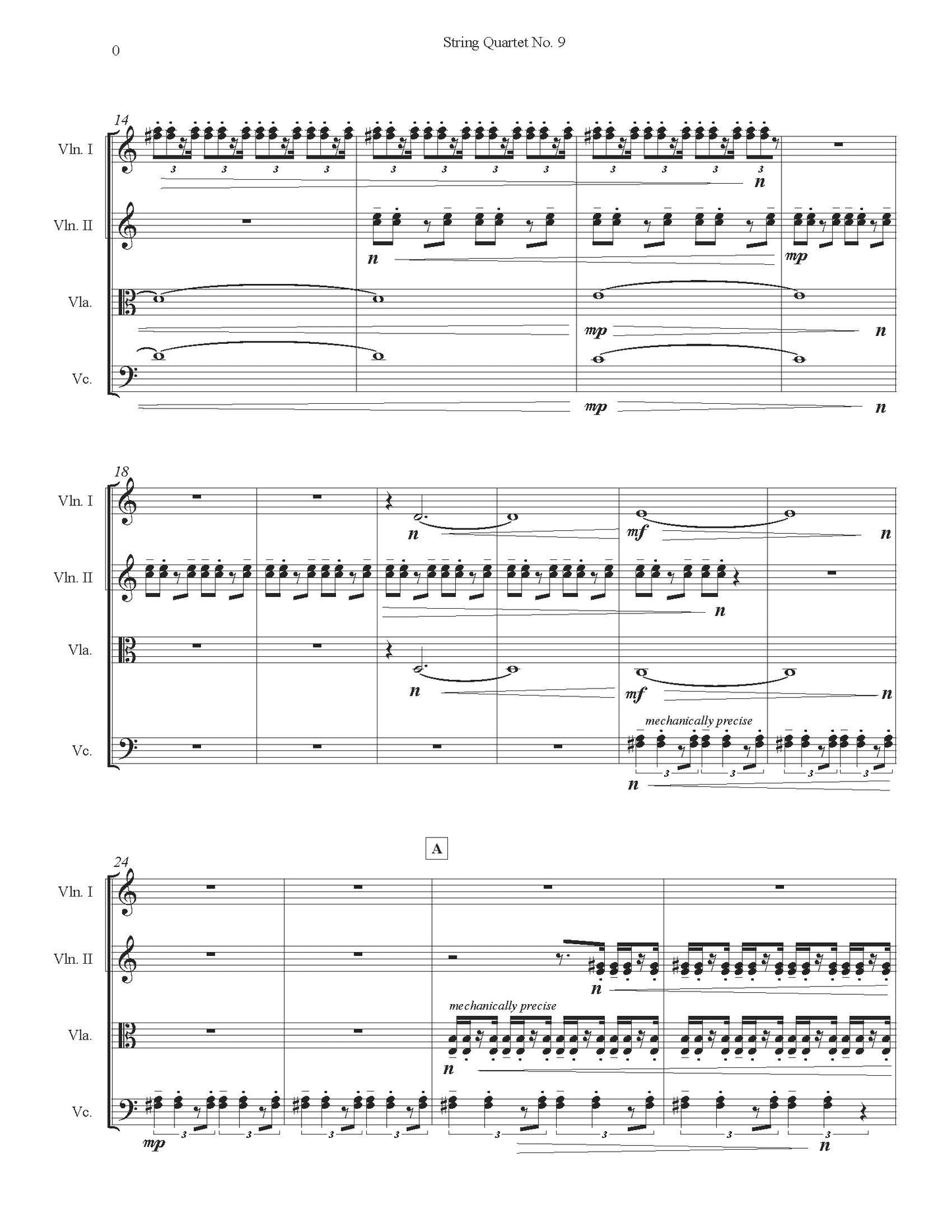 String Quartet No. 9: We Thought We Heard