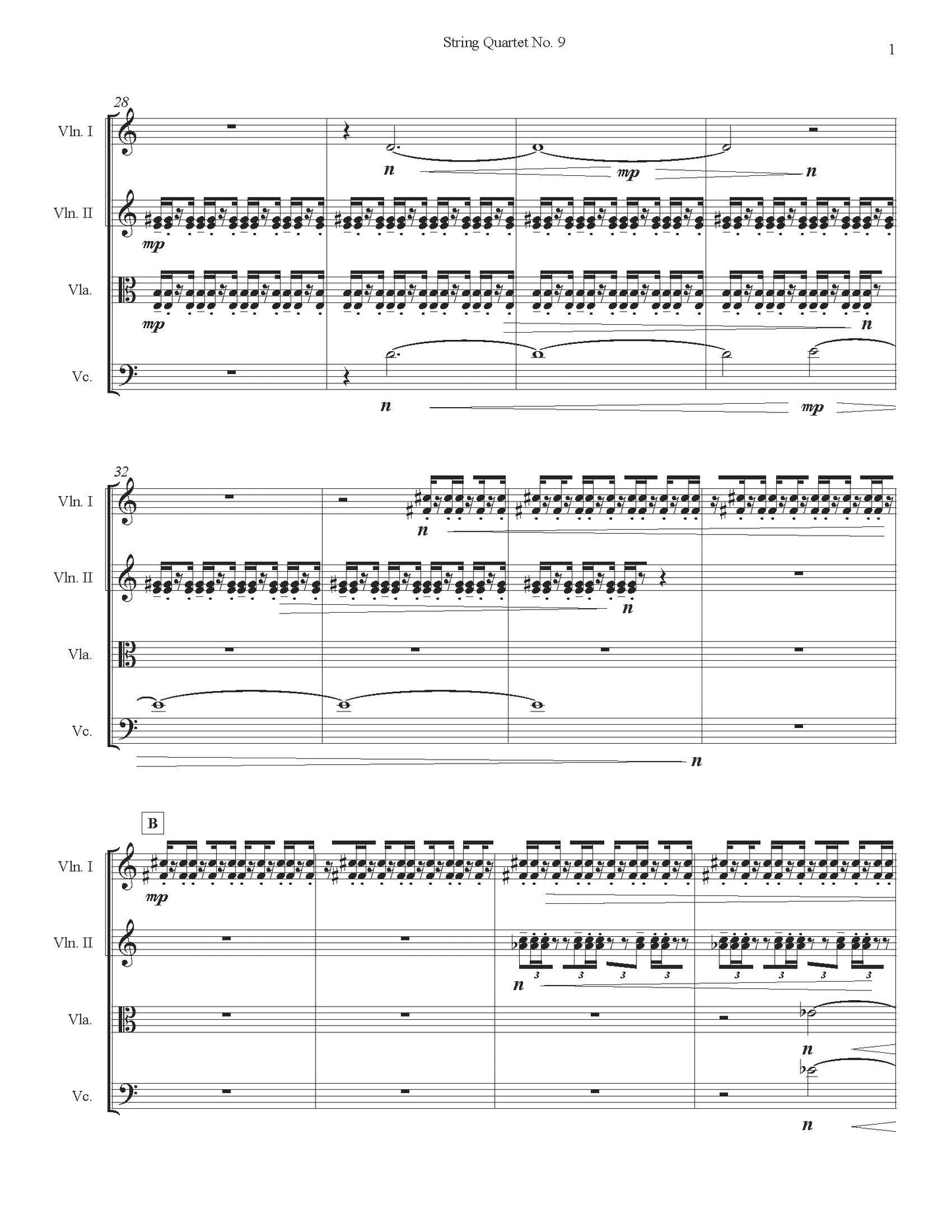 String Quartet No. 9: We Thought We Heard