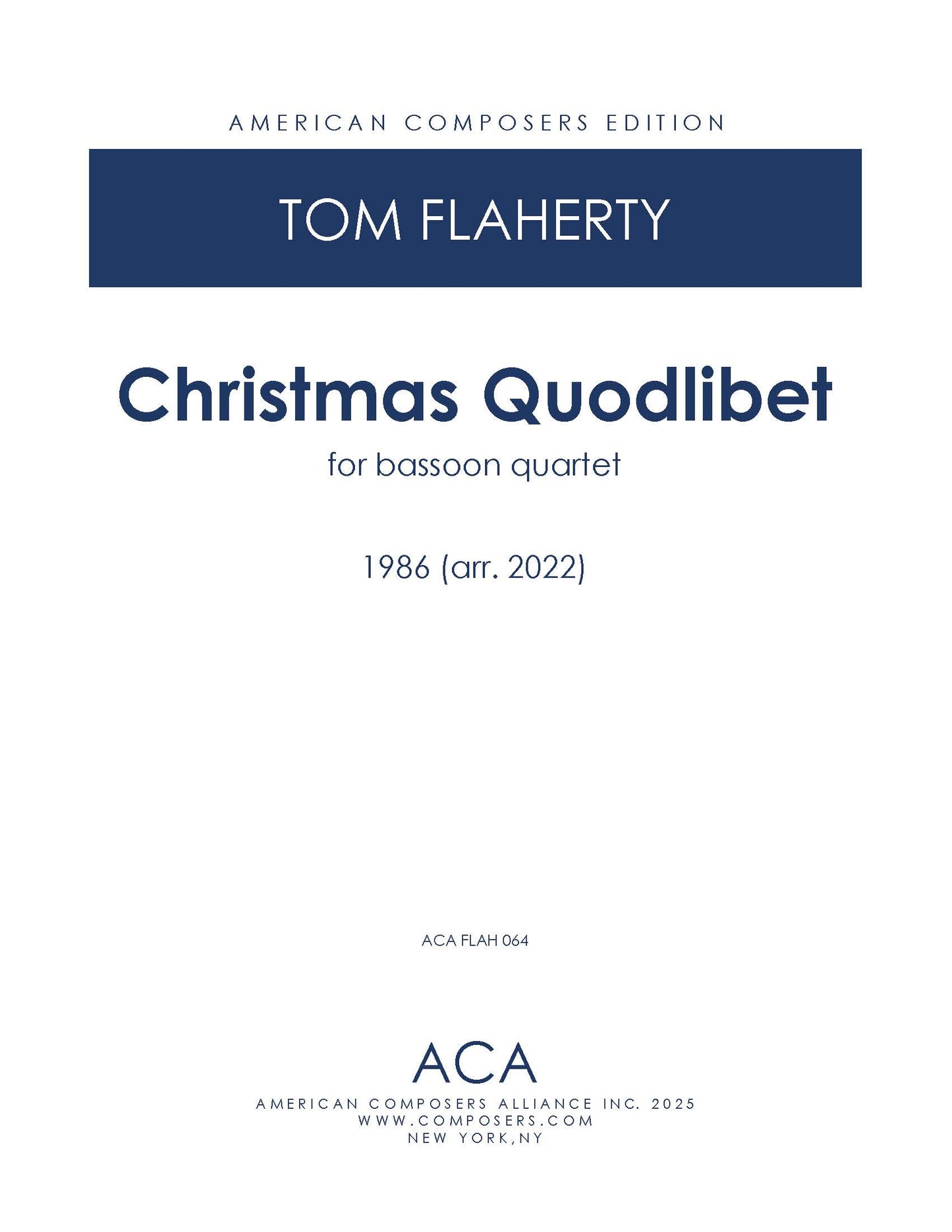 Christmas Quodlibet - 4 Bassoons