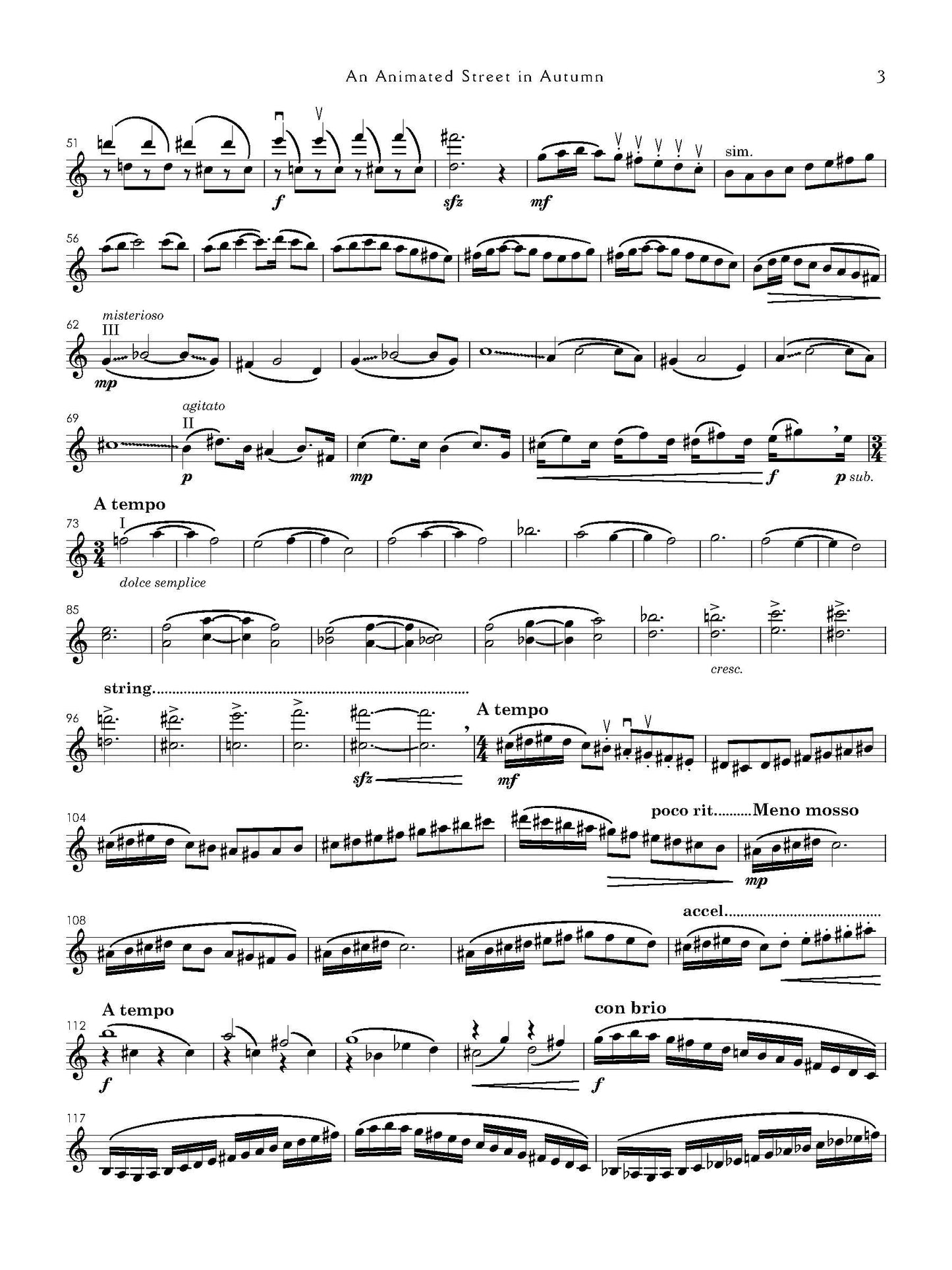 An Animated Street in Autumn