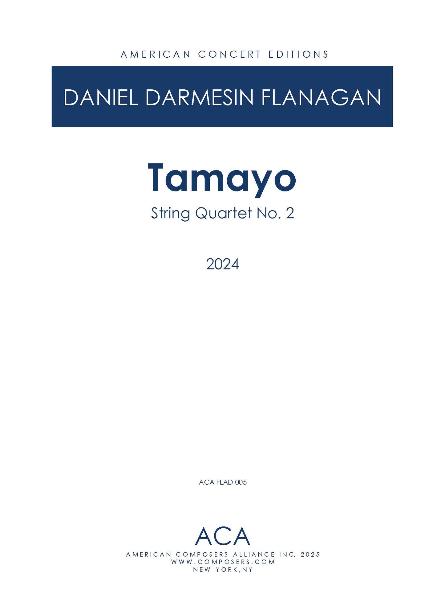 Tamayo: String Quartet No. 2