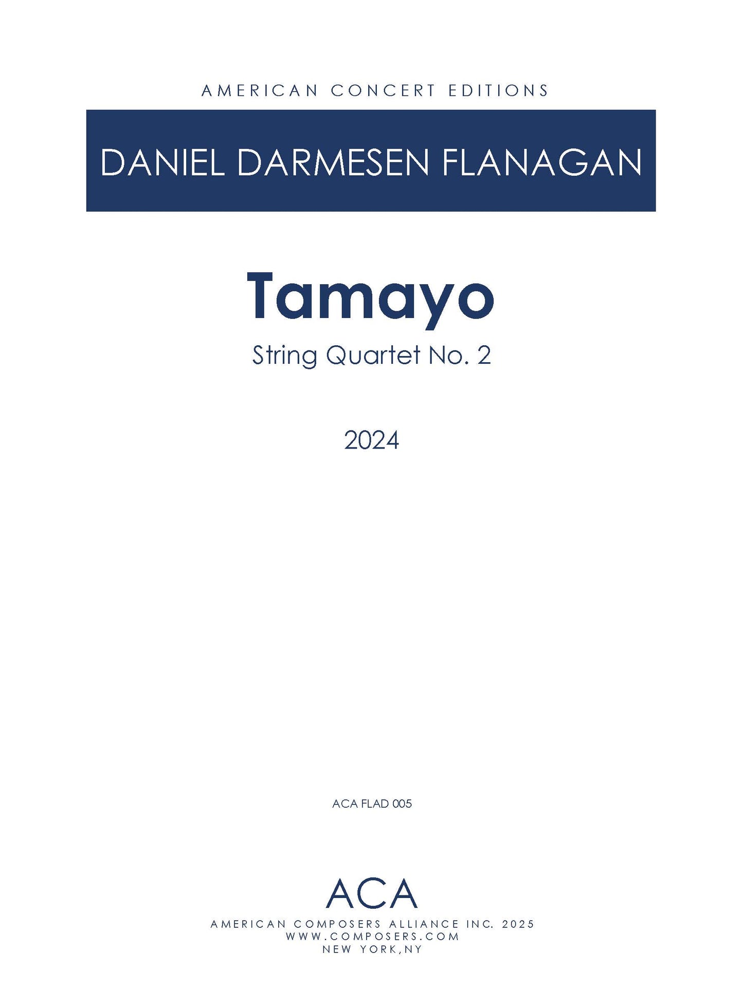 Tamayo: String Quartet No. 2