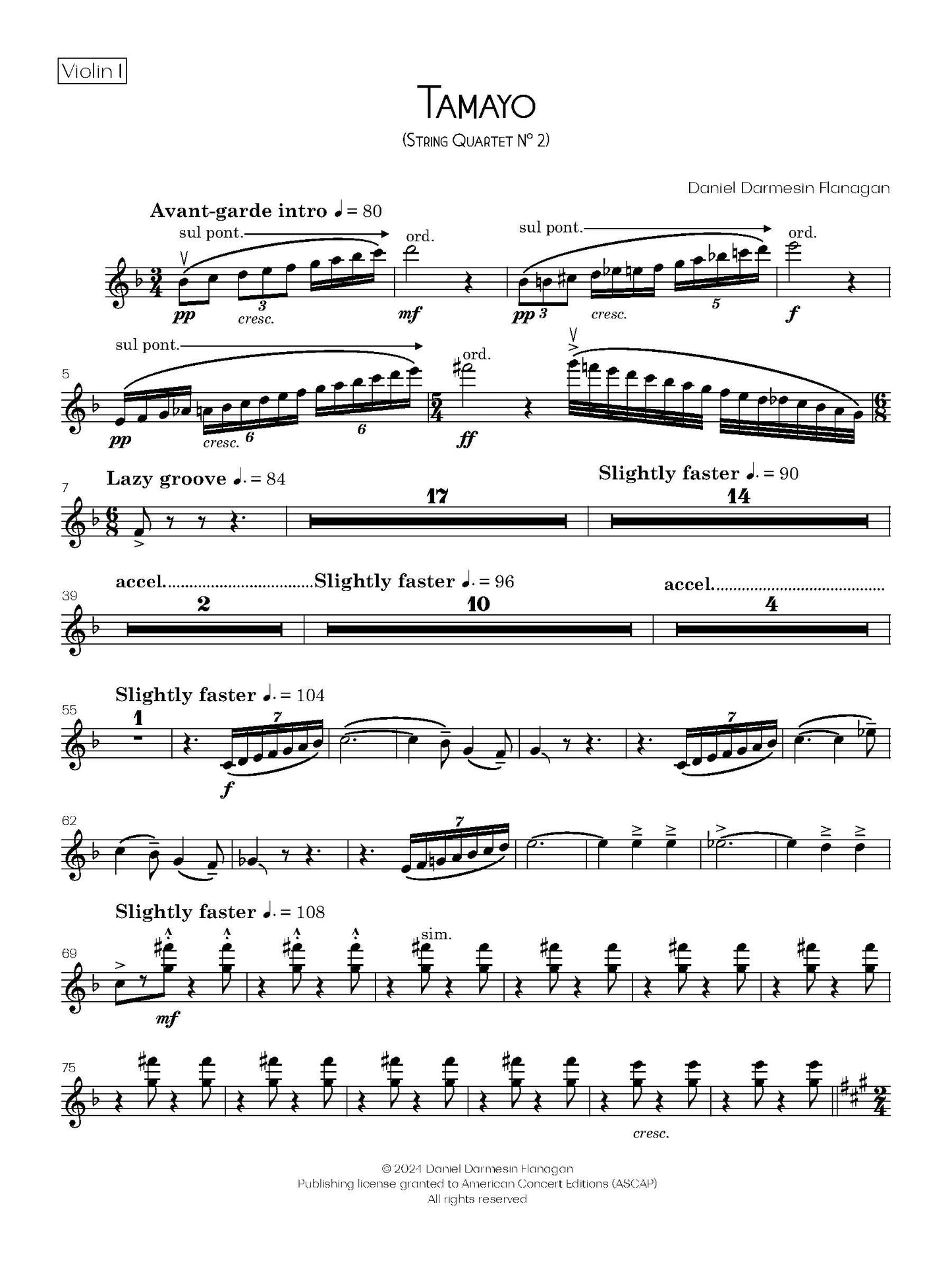 Tamayo: String Quartet No. 2