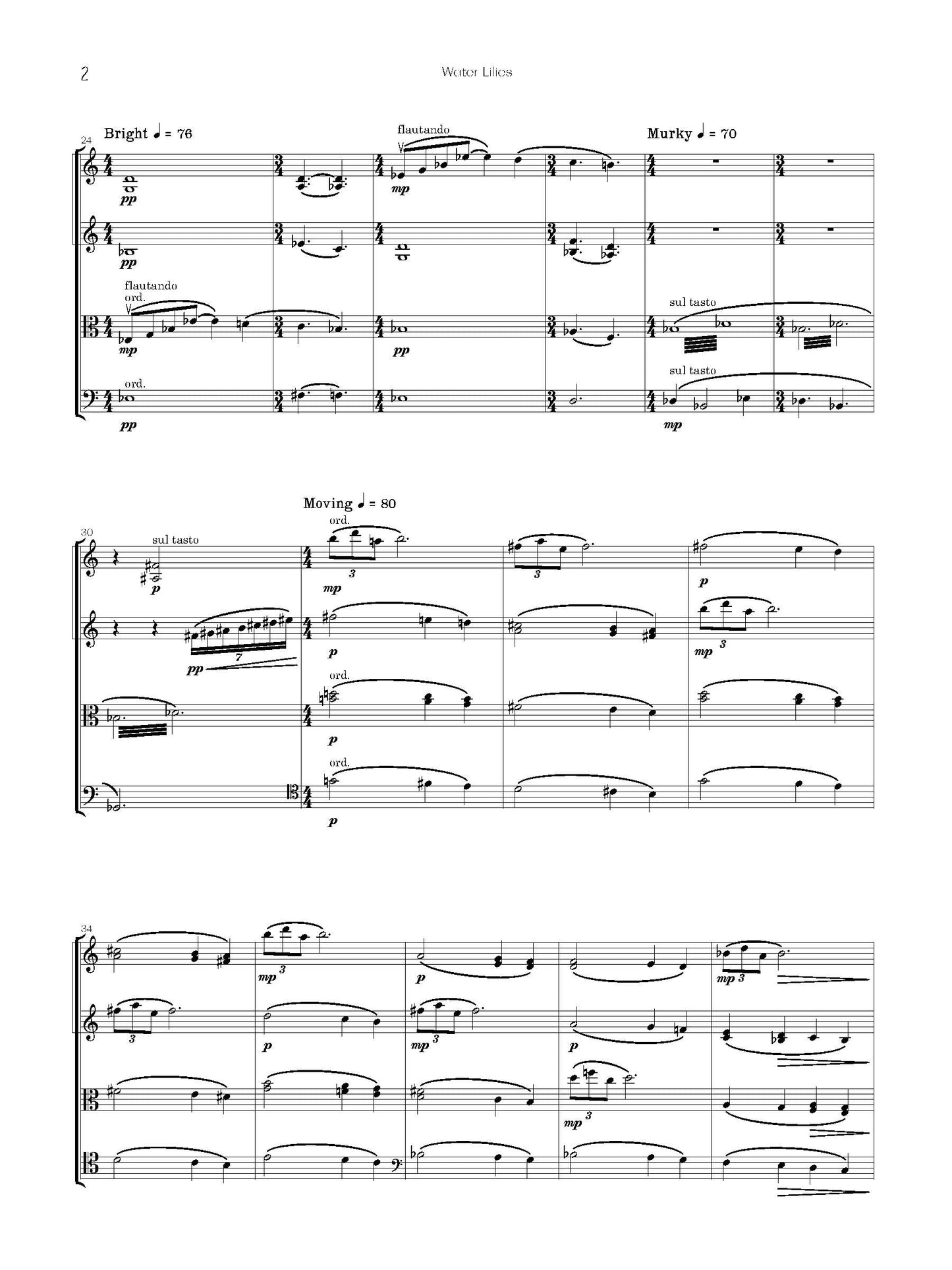 Water Lilies: String Quartet No. 3