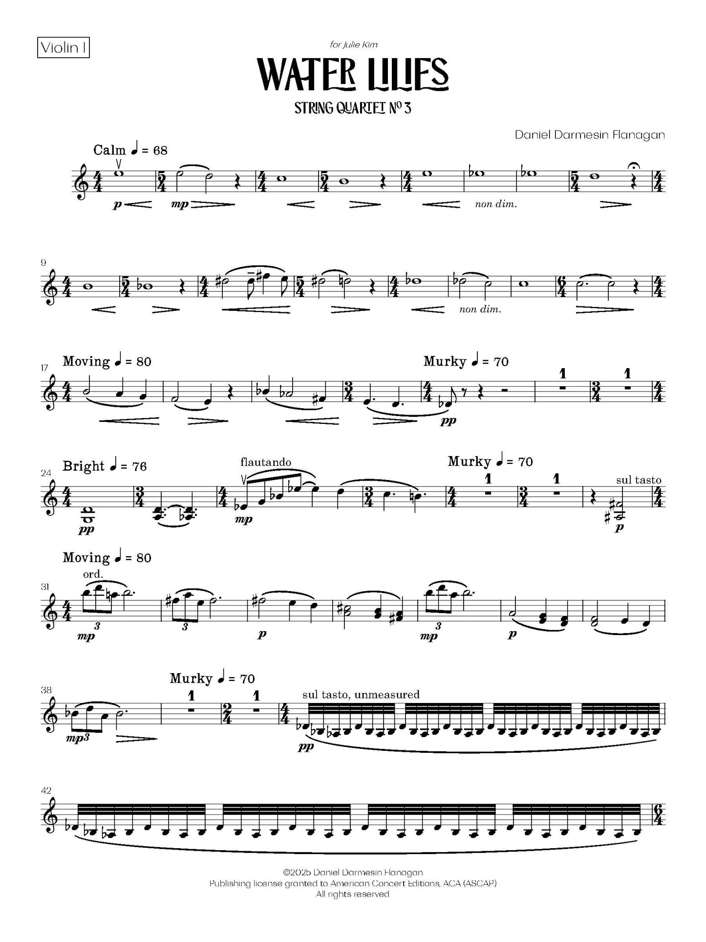 Water Lilies: String Quartet No. 3