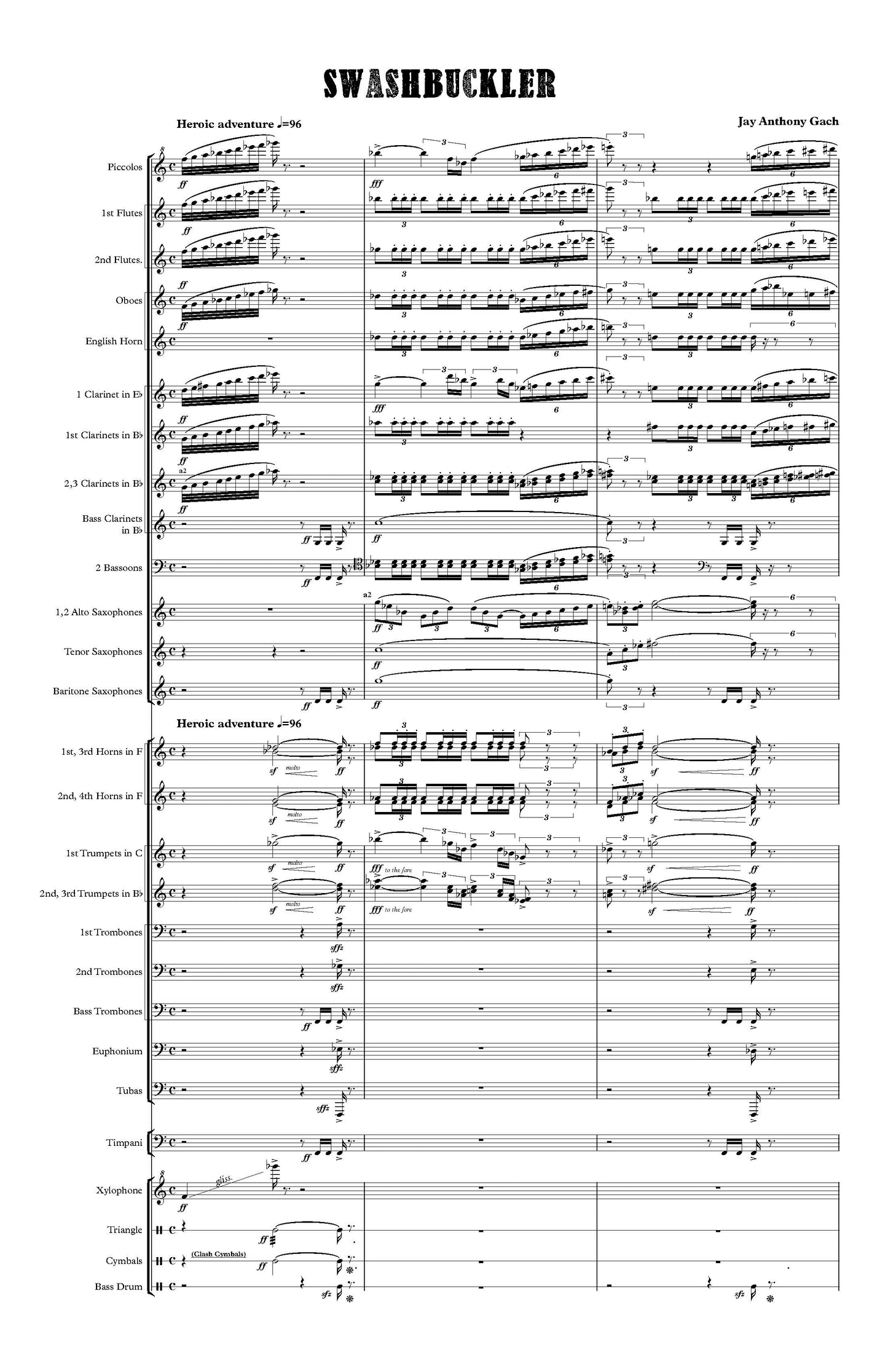 SWASHBUCKLER for Concert Band