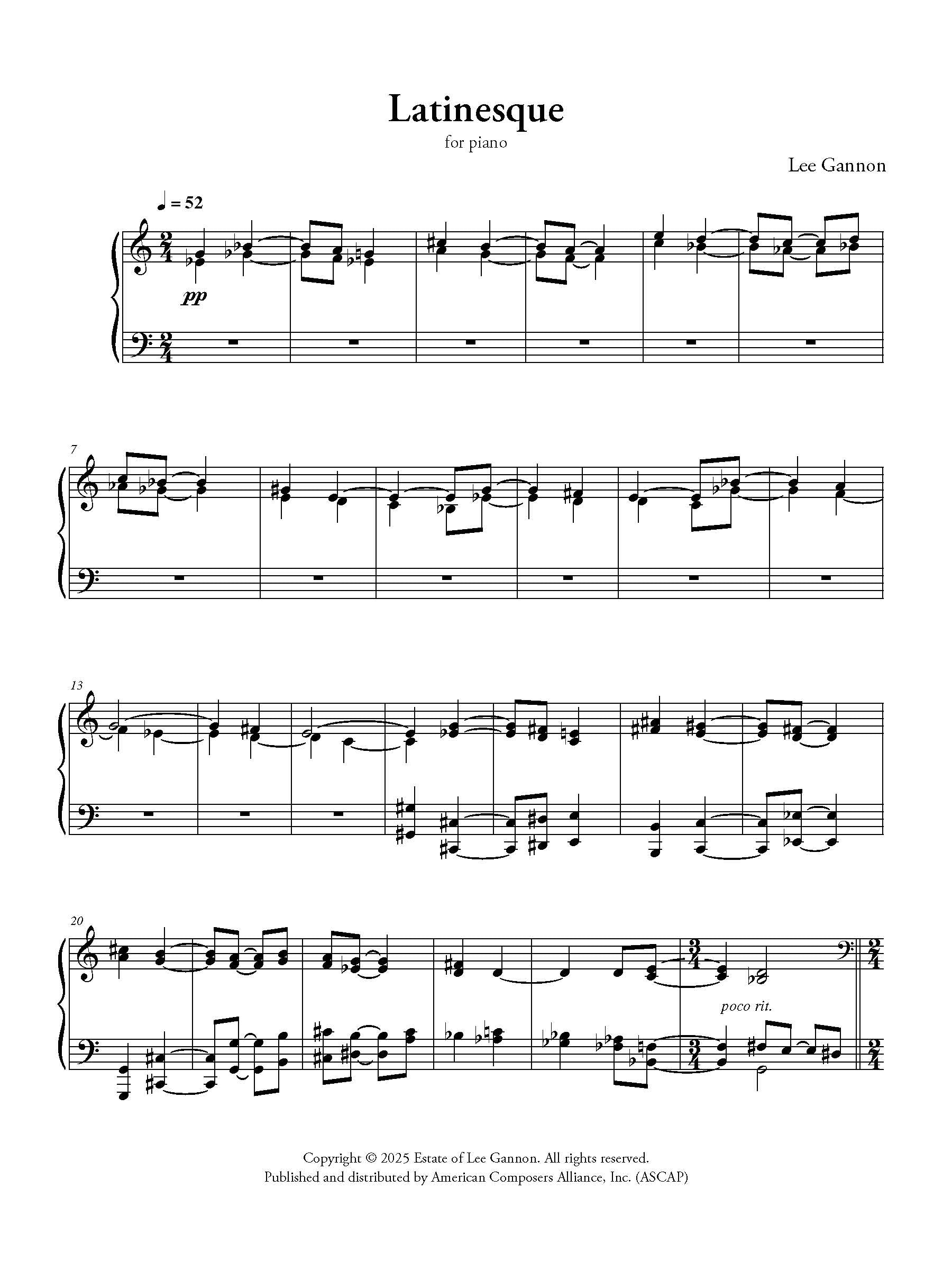 Latinesque – American Composers Alliance