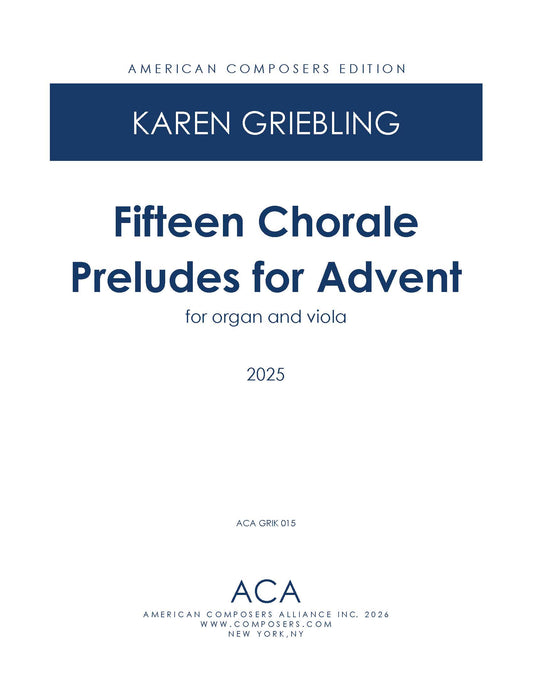 Fifteen Chorale Preludes for Advent