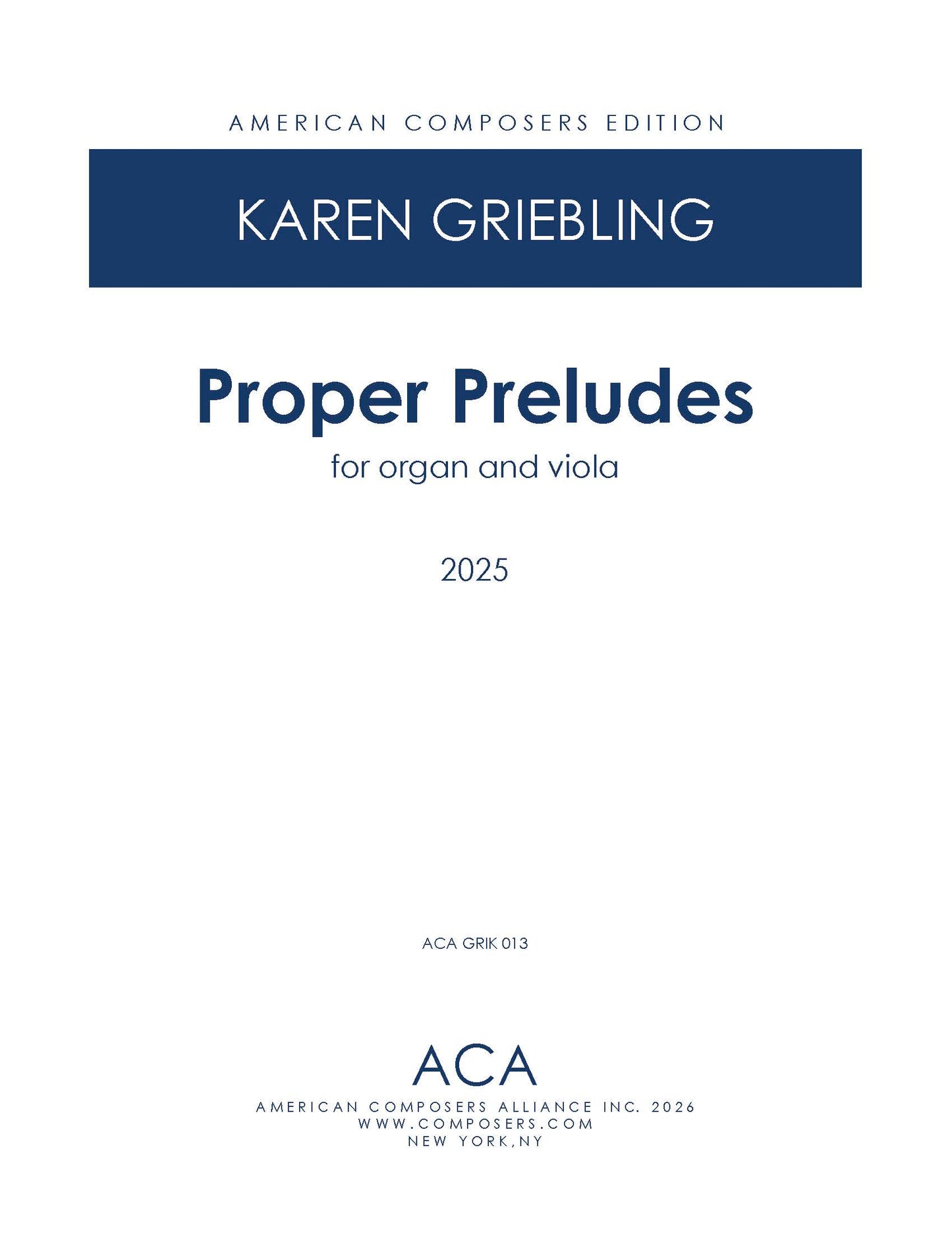 Proper Preludes for Organ and Viola
