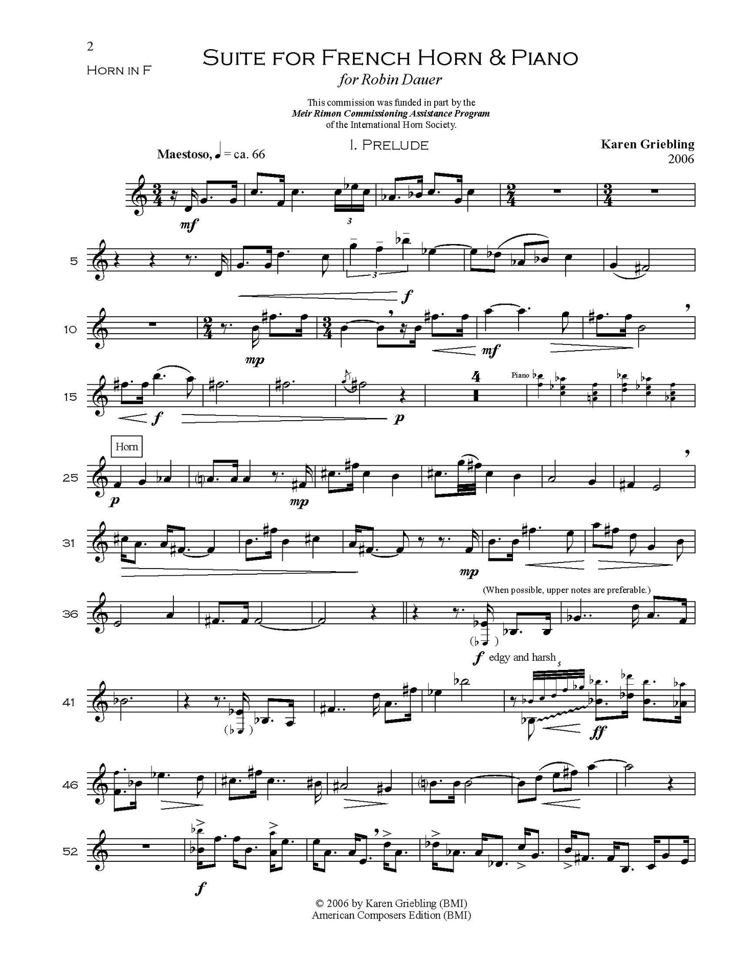 Suite for Horn and Piano