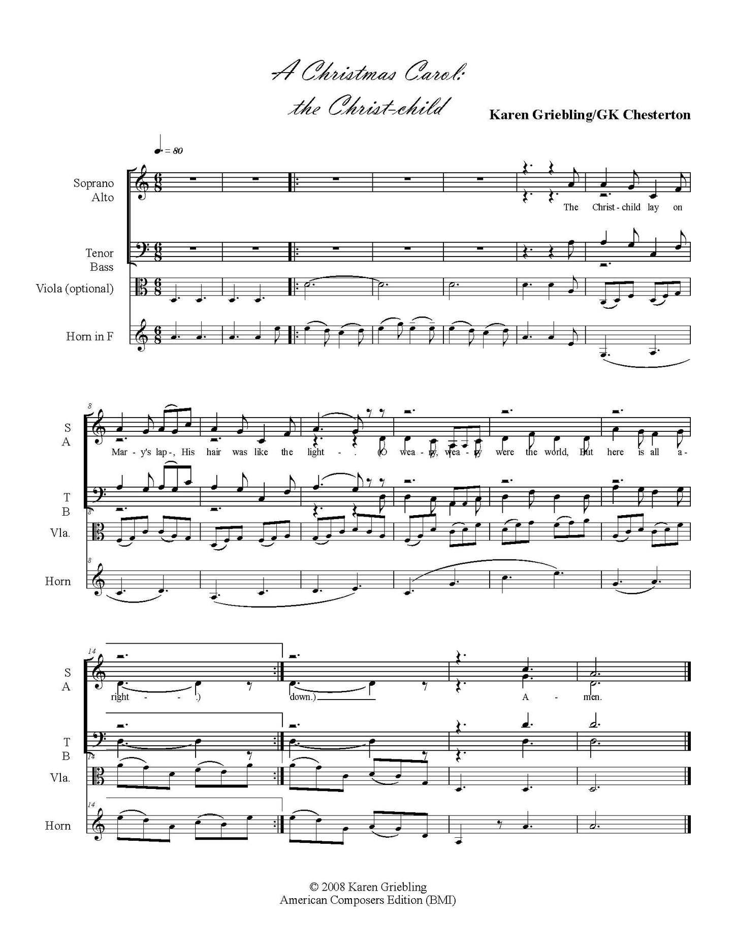 Two Carols for Advent