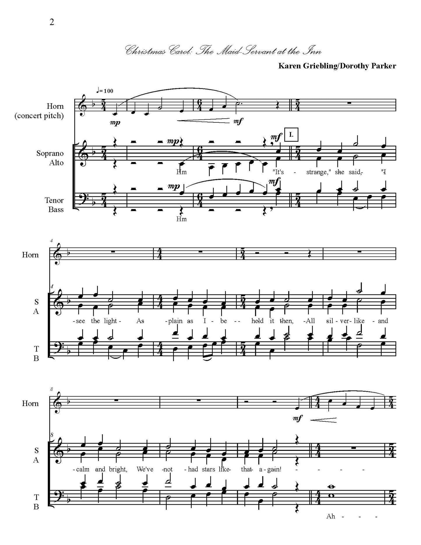 Two Carols for Advent