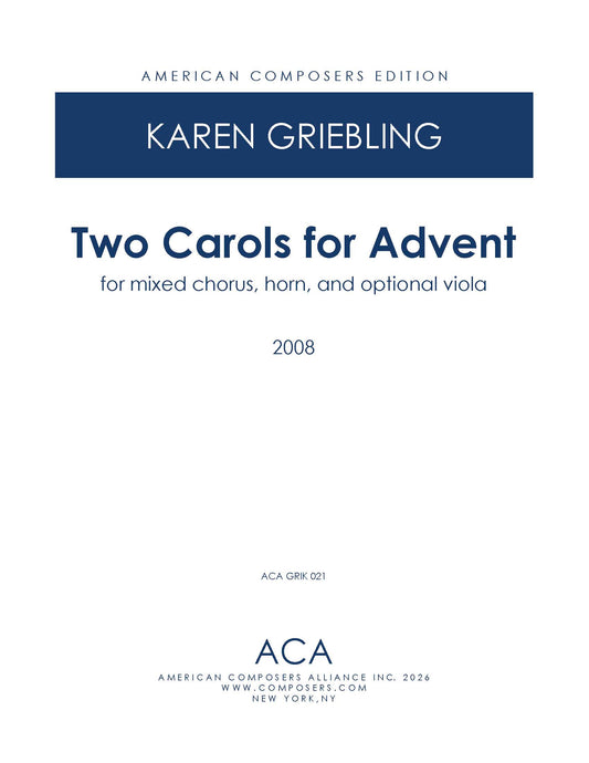 Two Carols for Advent