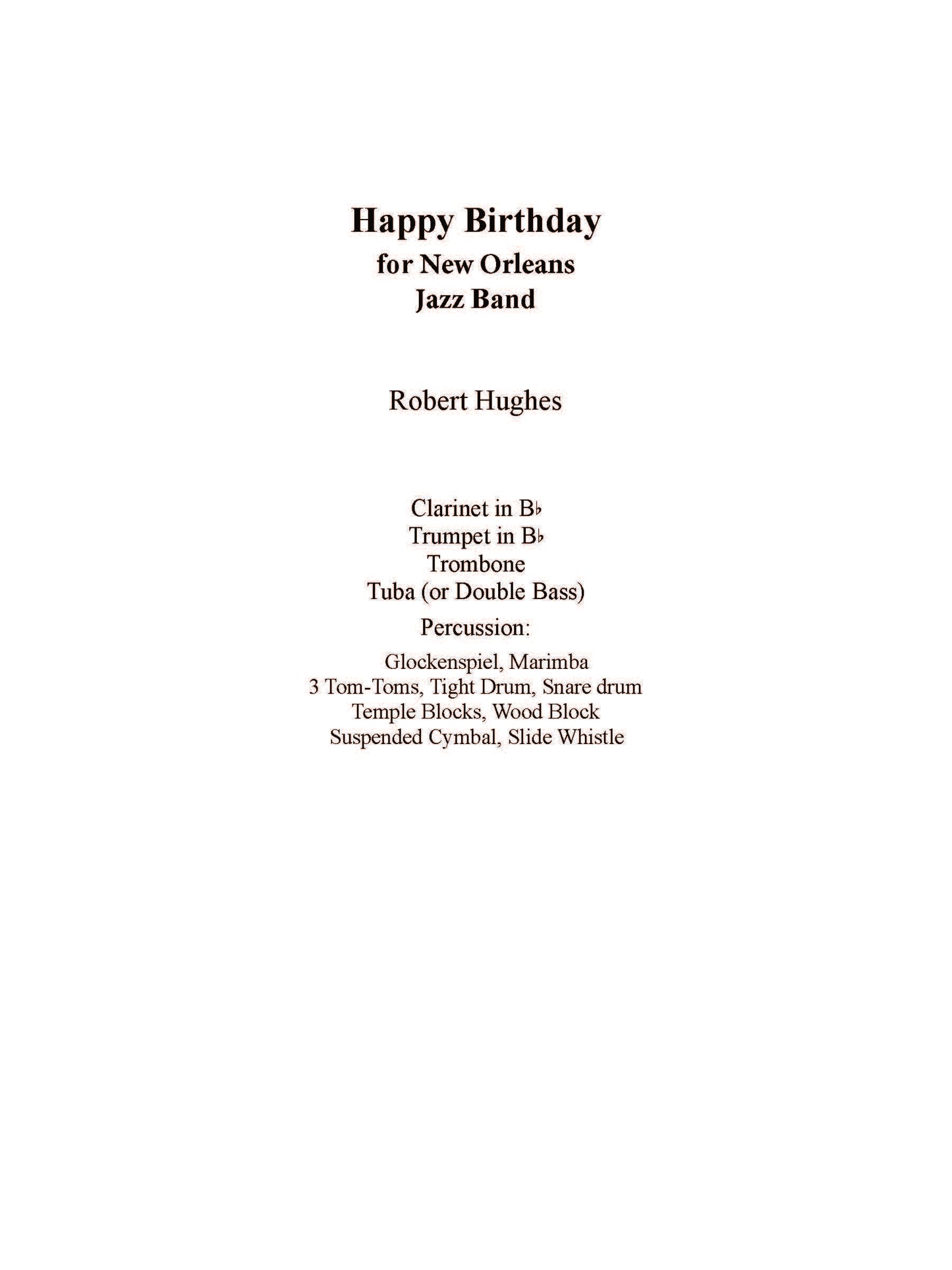 Happy Birthday for New Orleans Jazz Band