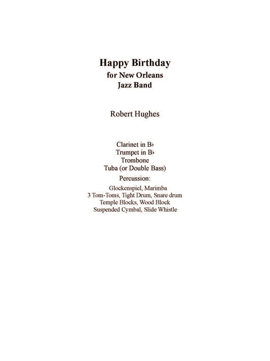 Happy Birthday for New Orleans Jazz Band