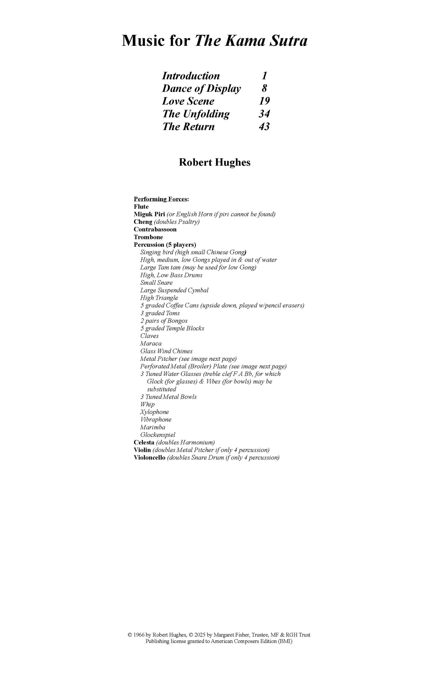 Music for the Kama Sutra