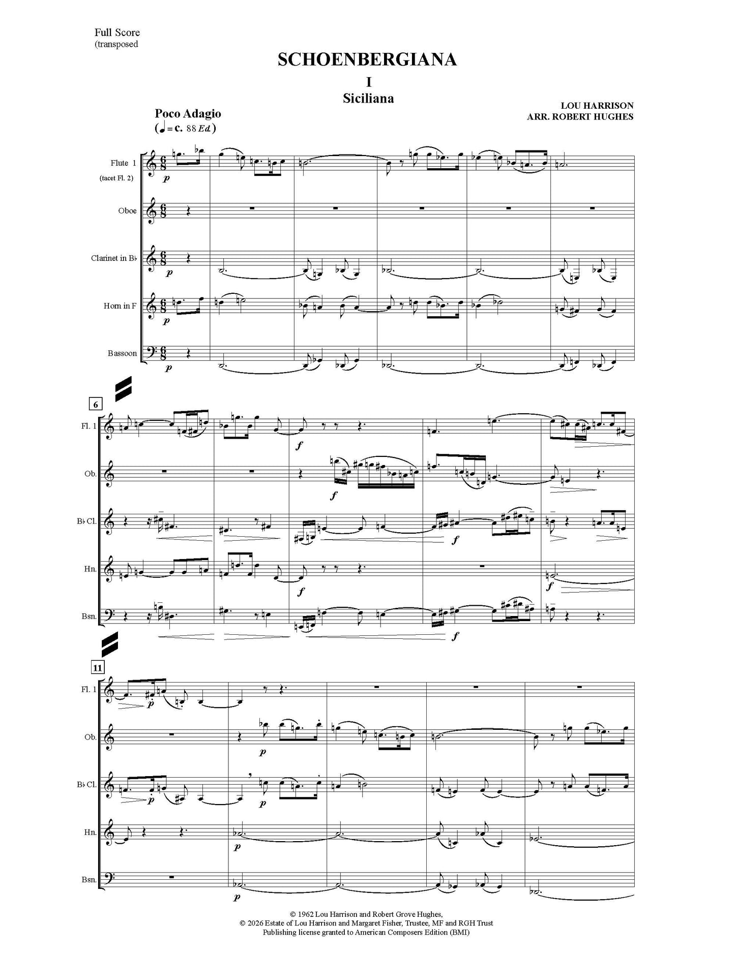 Schoenbergiana - Arr for Wind Sextet